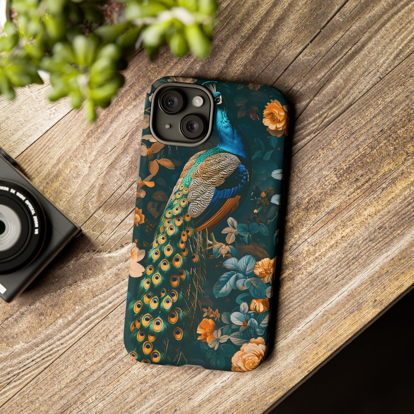 Peacock Phone Case - Elegant Floral Design, Tough Case for Protection, Unique Gift for Nature Lovers, Stylish Accessory, Eco-Friendly