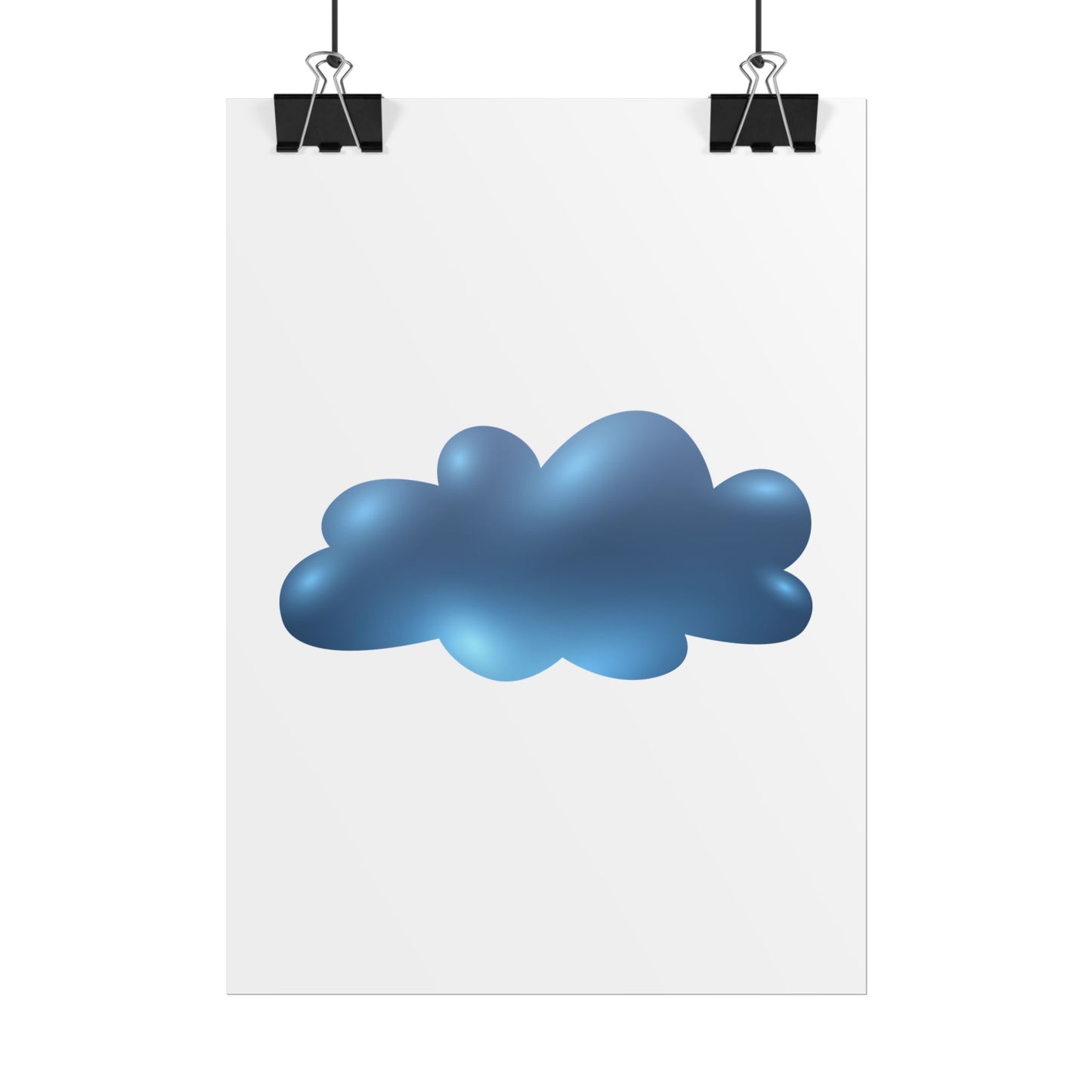 Blue Cloud Art Print, Minimalist Wall Decor, Kids Room Wall Art, Nursery Poster, Aesthetic Home Decor, Modern Art Print