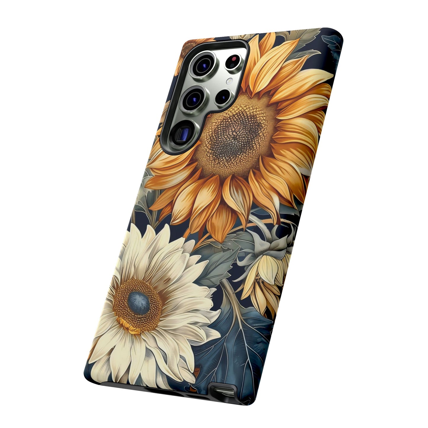 Floral Phone Case for Tough Cases, Sunflower Design, Nature Lover Gift, Birthday Present, Eco-Friendly Accessories, Summer Vibes
