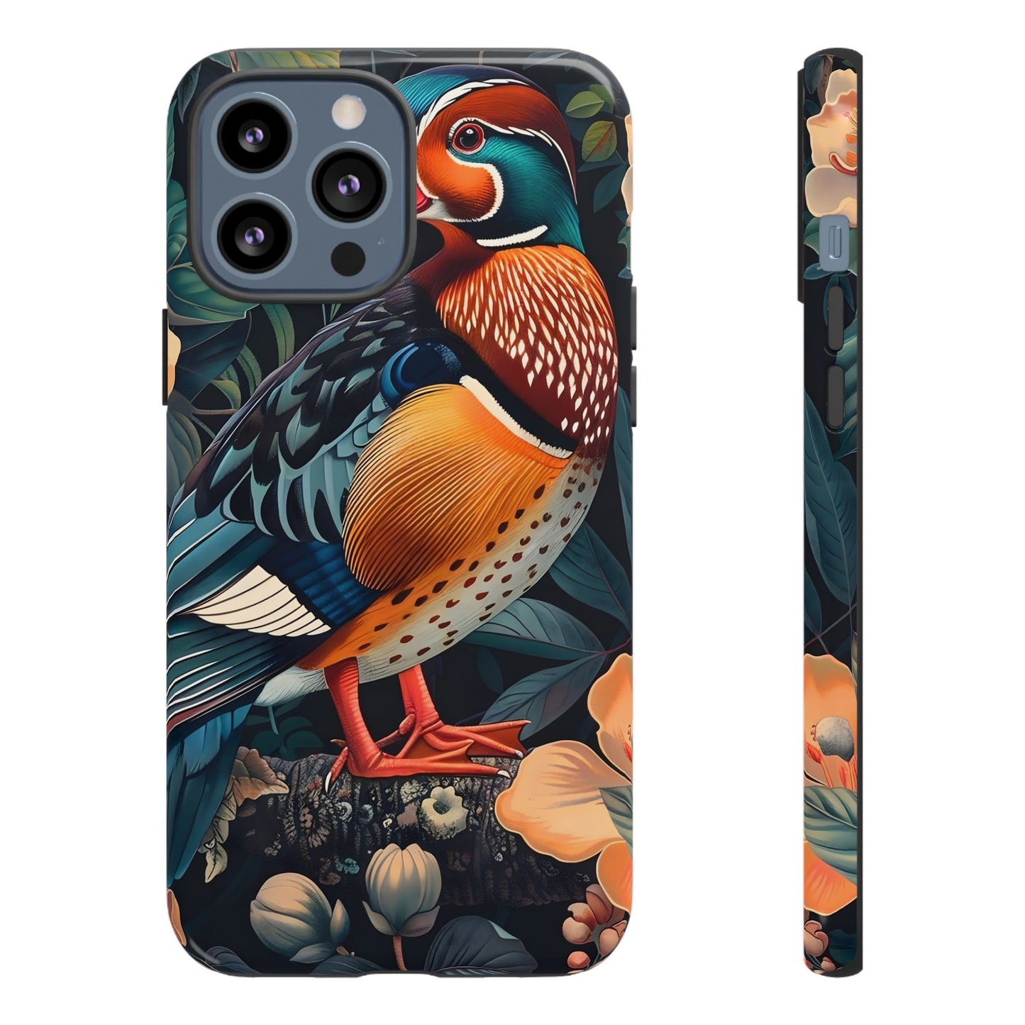 Vibrant Phone Case with Artistic Bird Design, Nature Lover Gift, Wildlife Enthusiast Accessory, Floral Tech Case, Unique Mobile Cover