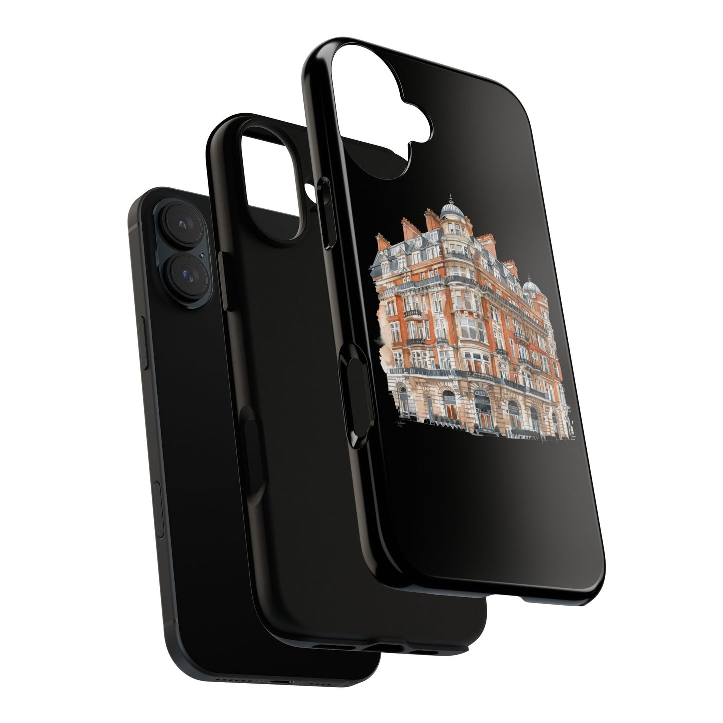Cityscape Phone Case, Tough Phone Cover, Urban Art Case, Vintage Architecture Design, Gift for Travelers, Stylish Phone Accessory
