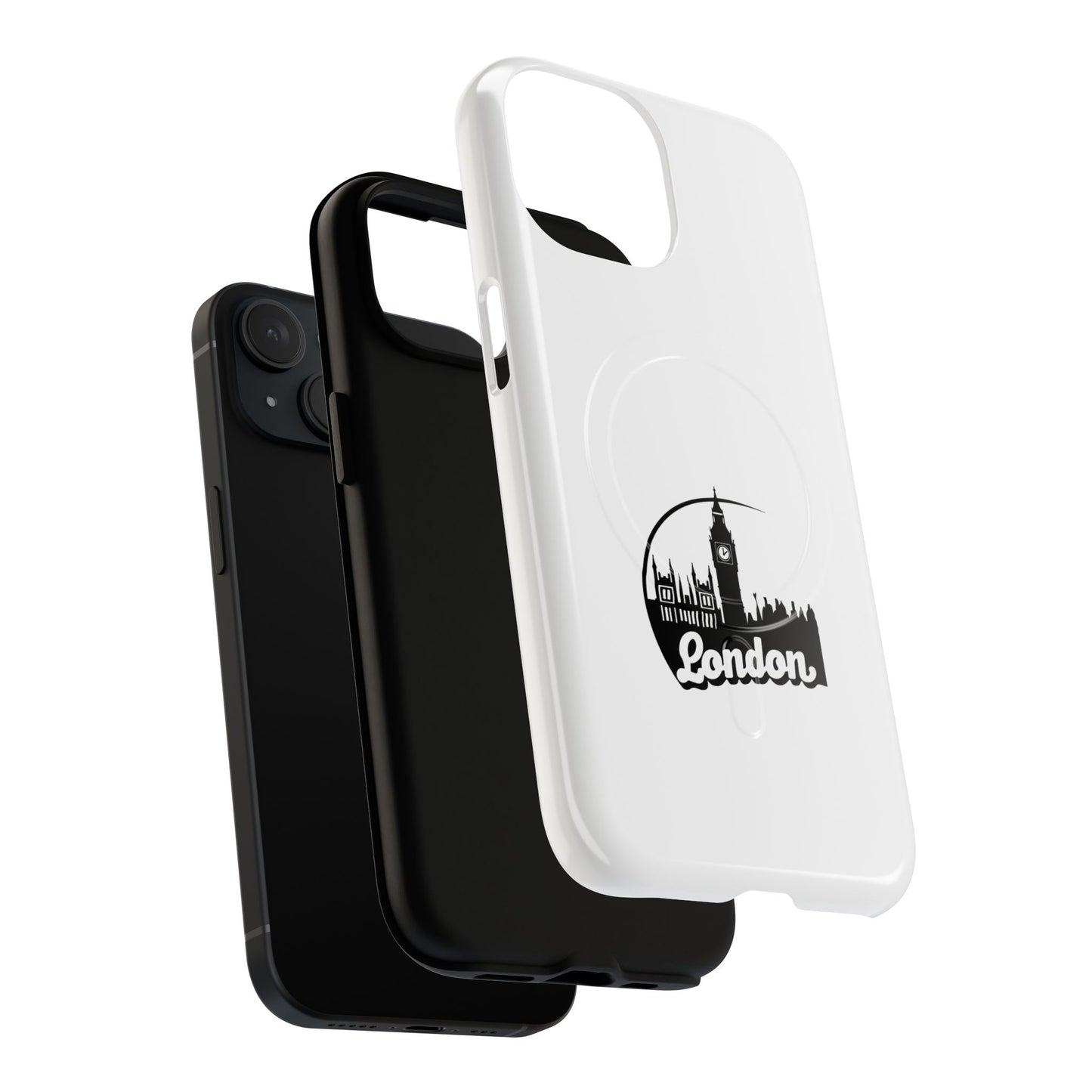 Stylish Tough Magnetic Phone Case with London Skyline, Unique Design, Perfect Gift for Travelers, Phone Protection, Customizable Accessories