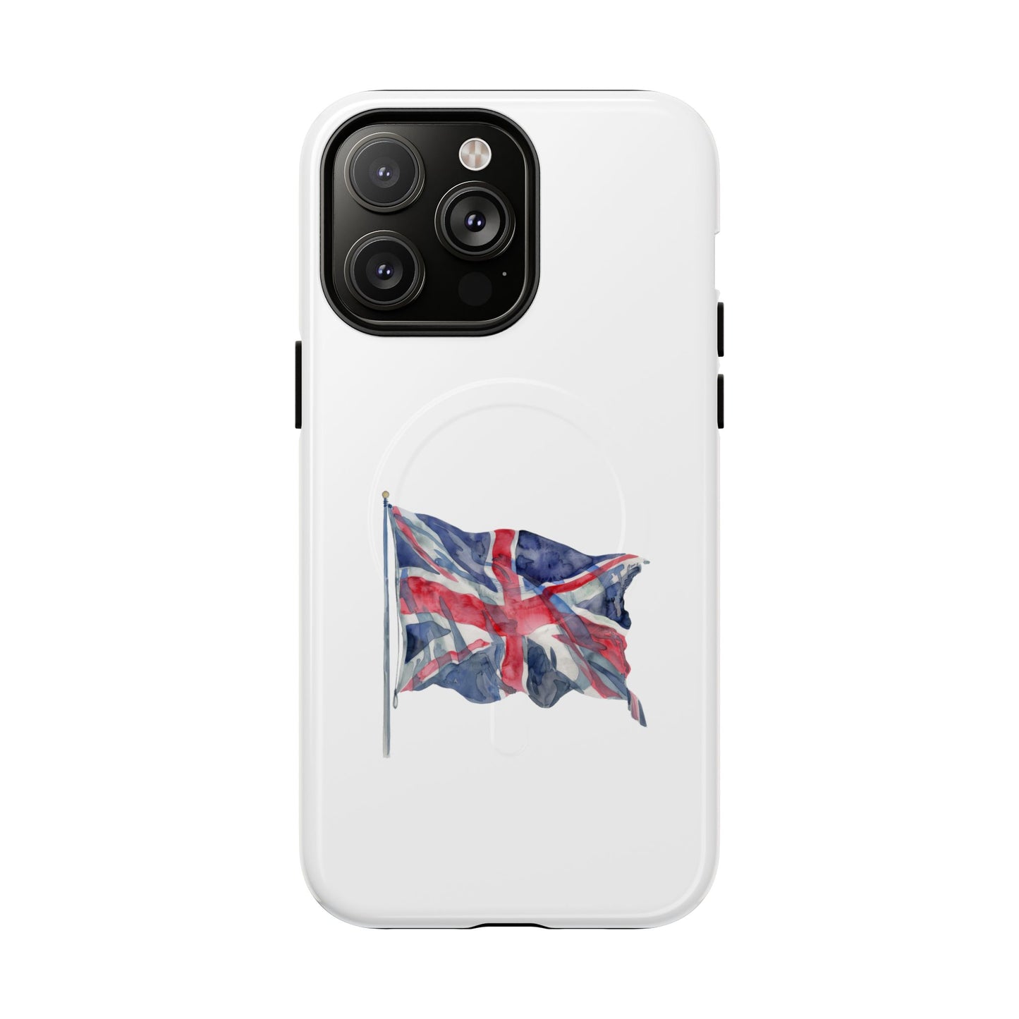 UK Flag Tough Magnetic Phone Case, Durable Phone Cover, Custom MagSafe Compatible, Gifts for Travelers, British Flag Mac Case