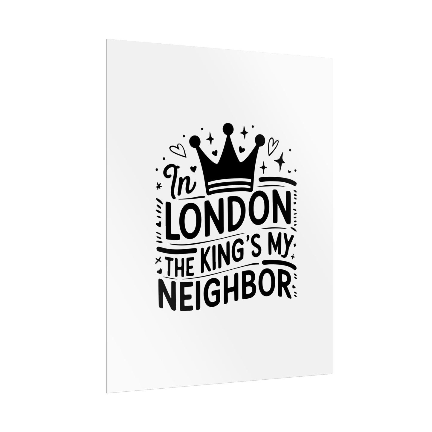 London Themed Rolled Poster - Whimsical Art Print for Home Decor, Gifts, Travel Lovers, Wall Art, Inspirational Quote