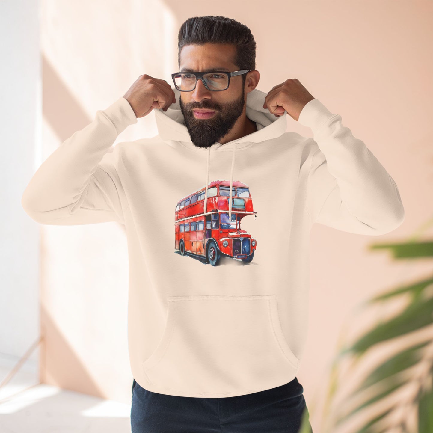 Vintage Car Trendy Three-Panel Fleece Hoodie