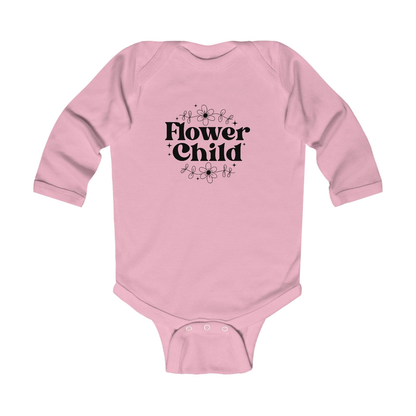 Flower Child Infant Long Sleeve Bodysuit - Cute Baby Apparel