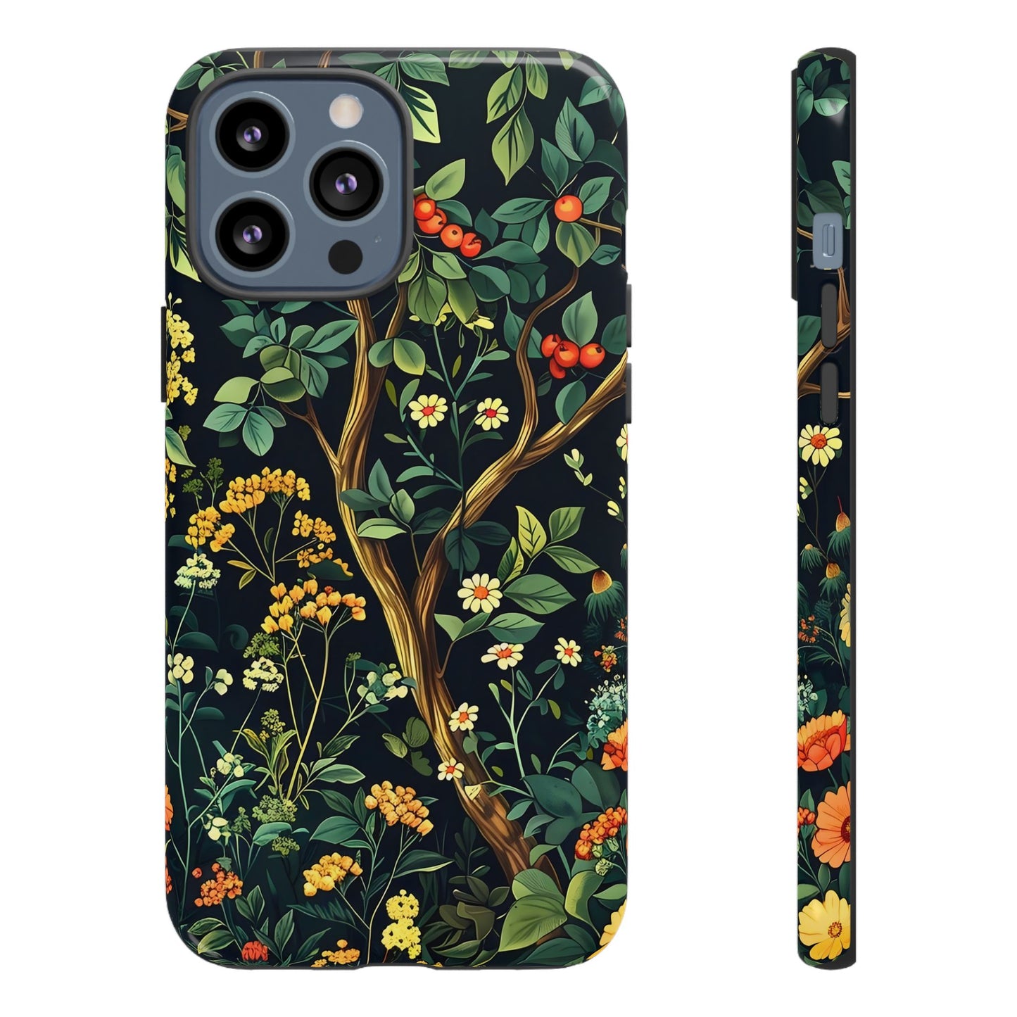 Floral iPhone Case, Nature Inspired Tough Case, Botanical Phone Cover, Eco-Friendly Gift, Unique Floral Design