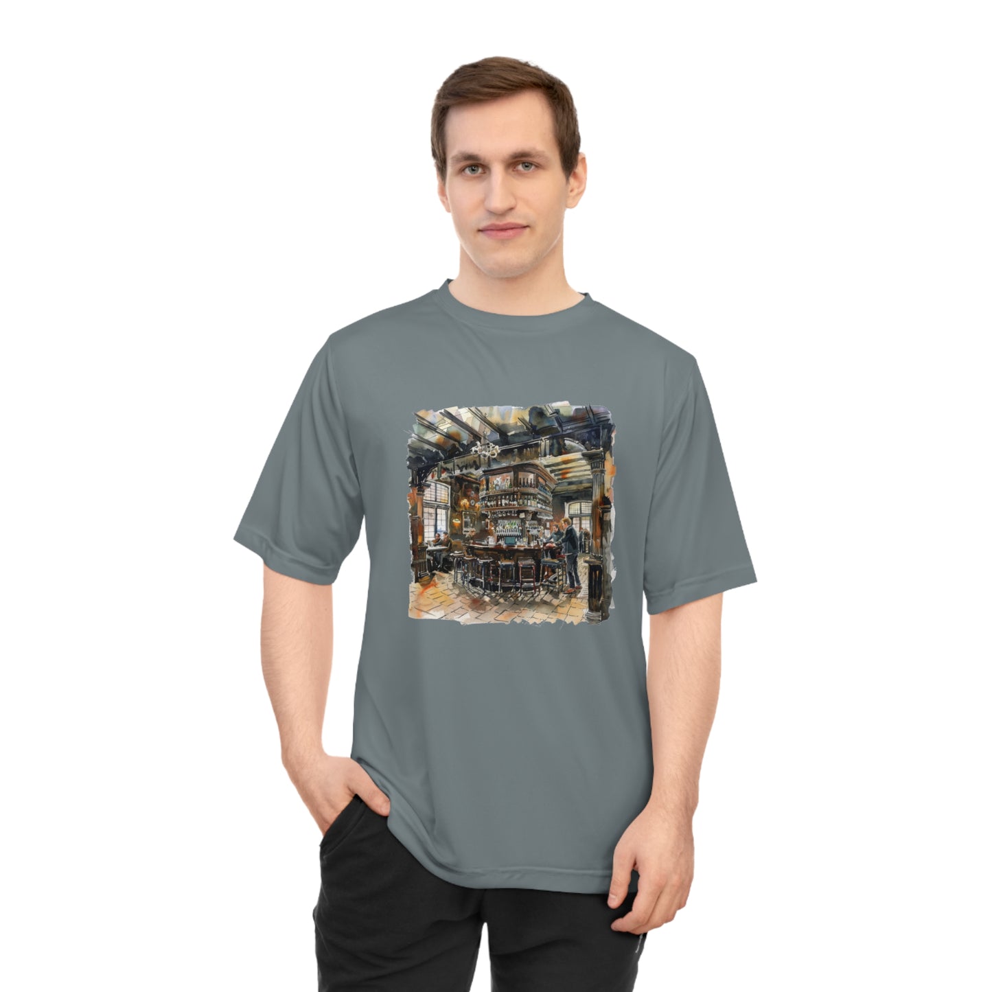 Unisex Zone Performance T-shirt - Hearth & Ale - The Cozy British Pub Vibe