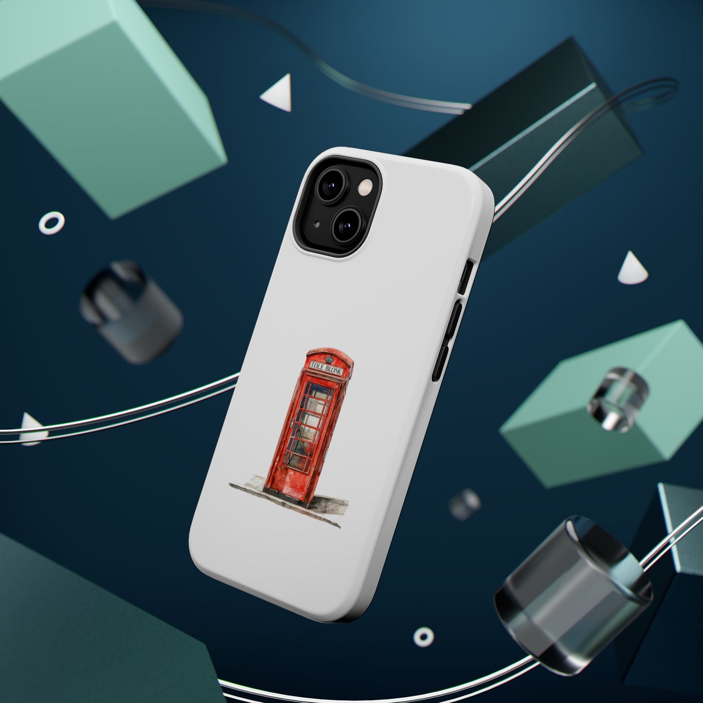 Red Telephone Booth Phone Case, Magnetic Tough Cases for Protection, Unique Gift for Phone Lovers, British Theme, Travel Accessory