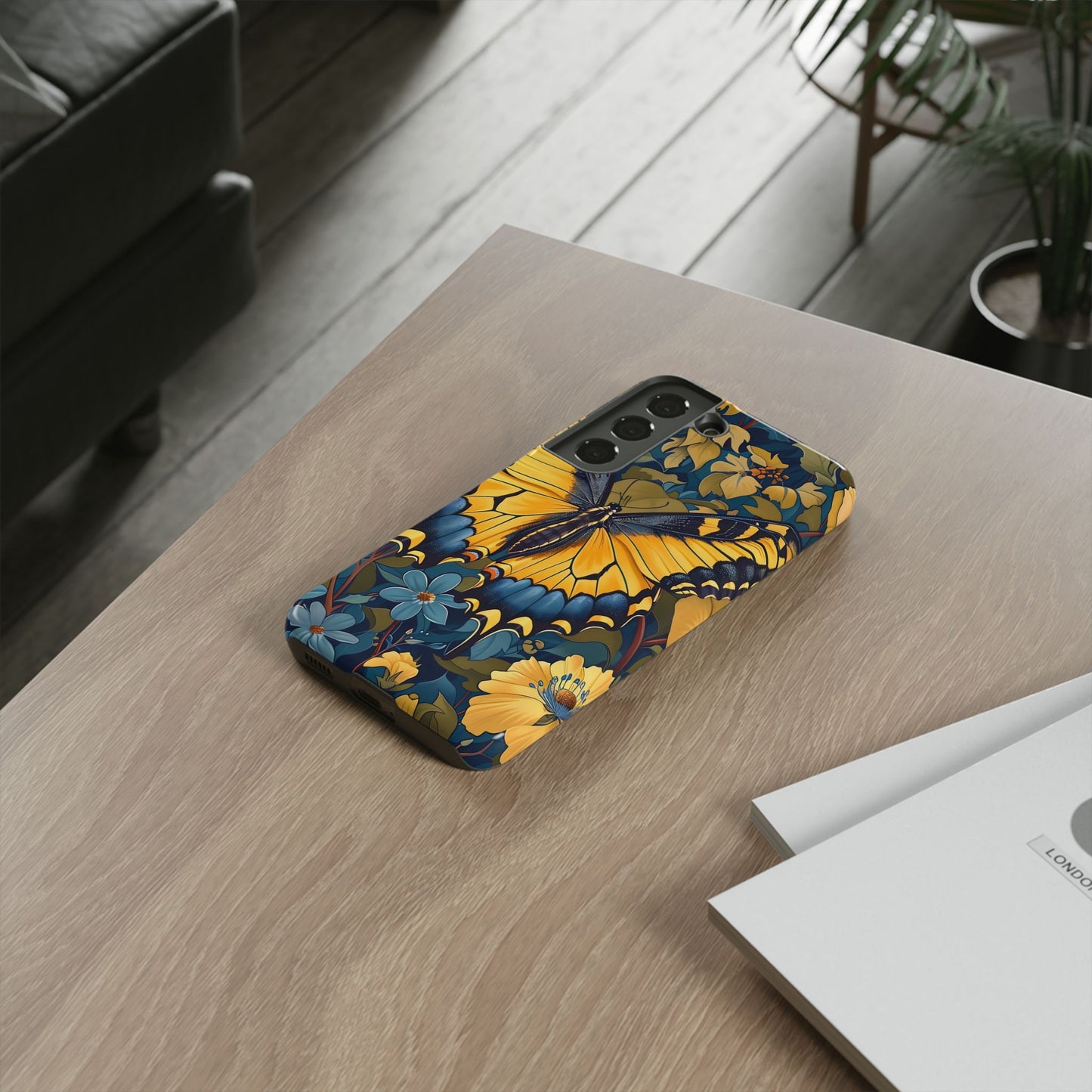 Colorful Butterfly Phone Case, Floral Design, Tough Cases, Protective Cover, Gifts for Nature Lovers, Birthday Present