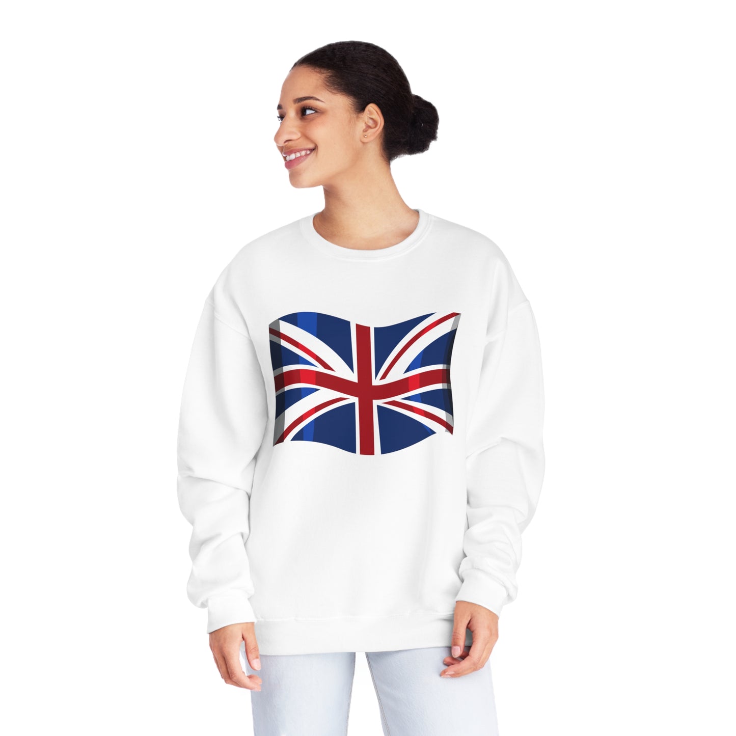 Unisex NuBlend® Crewneck Sweatshirt - Classic UK Flag Design - Union Jack Symbol