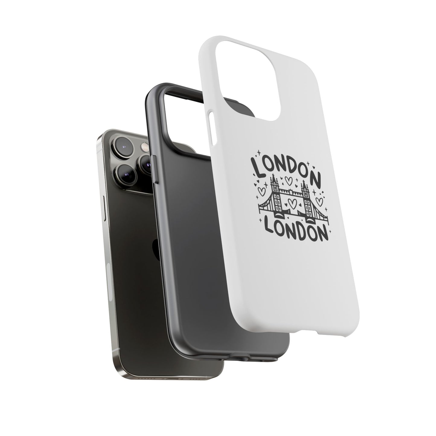 London-Themed Tough Phone Case - Chic & Stylish Protection