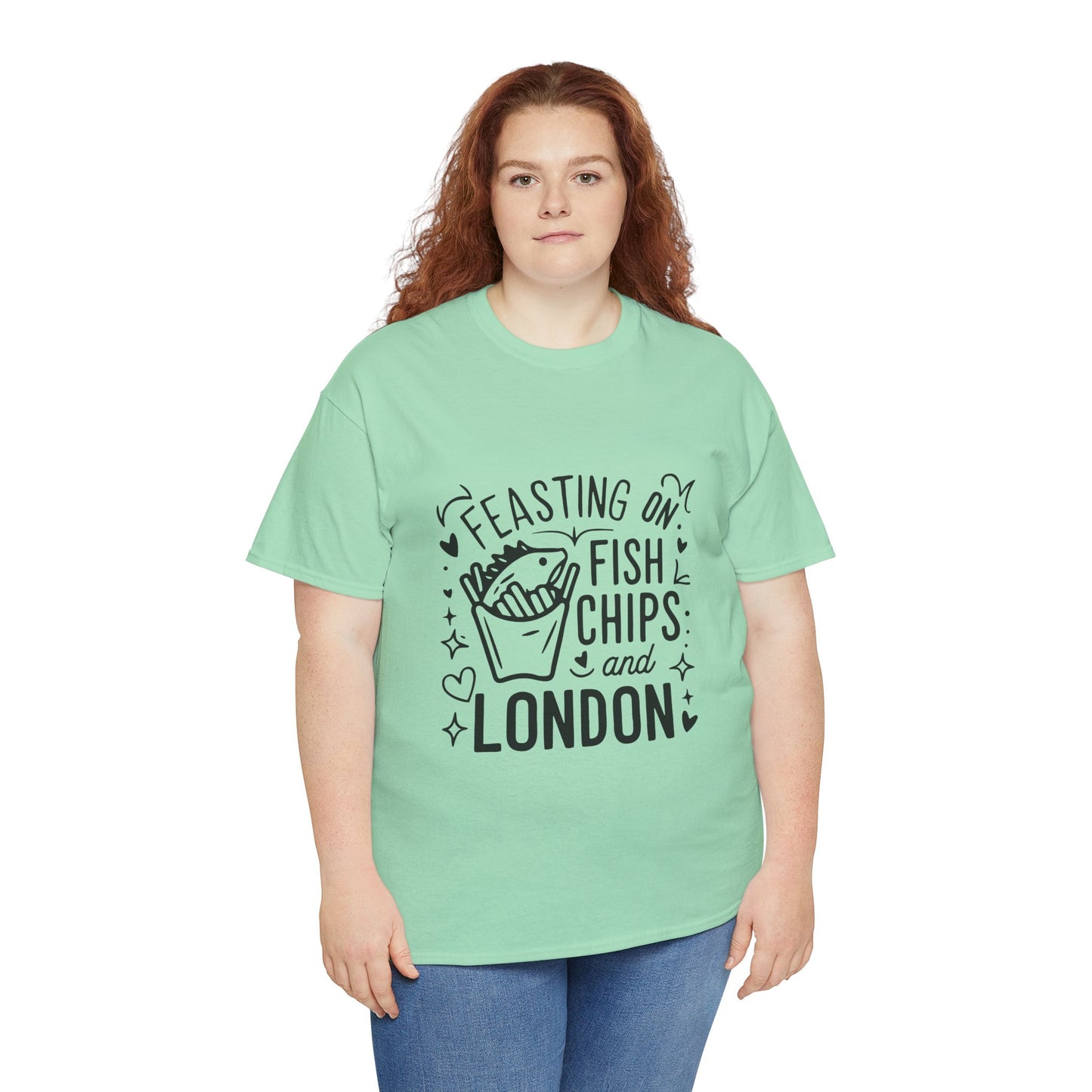 Unisex Heavy Cotton Tee - Fish Chips and London
