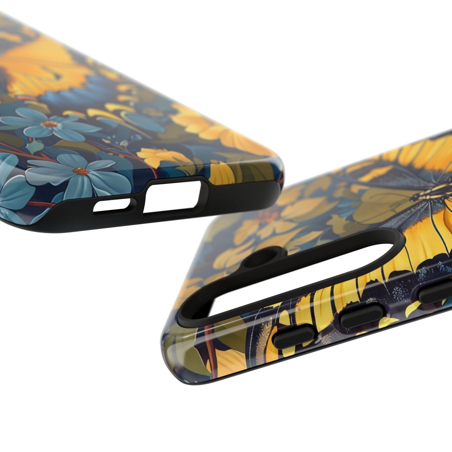 Colorful Butterfly Phone Case, Floral Design, Tough Cases, Protective Cover, Gifts for Nature Lovers, Birthday Present