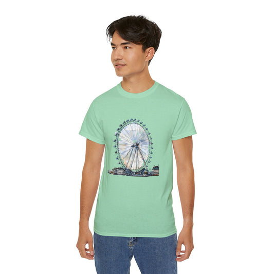 Unisex Ultra Cotton Tee - The London Eye City Views