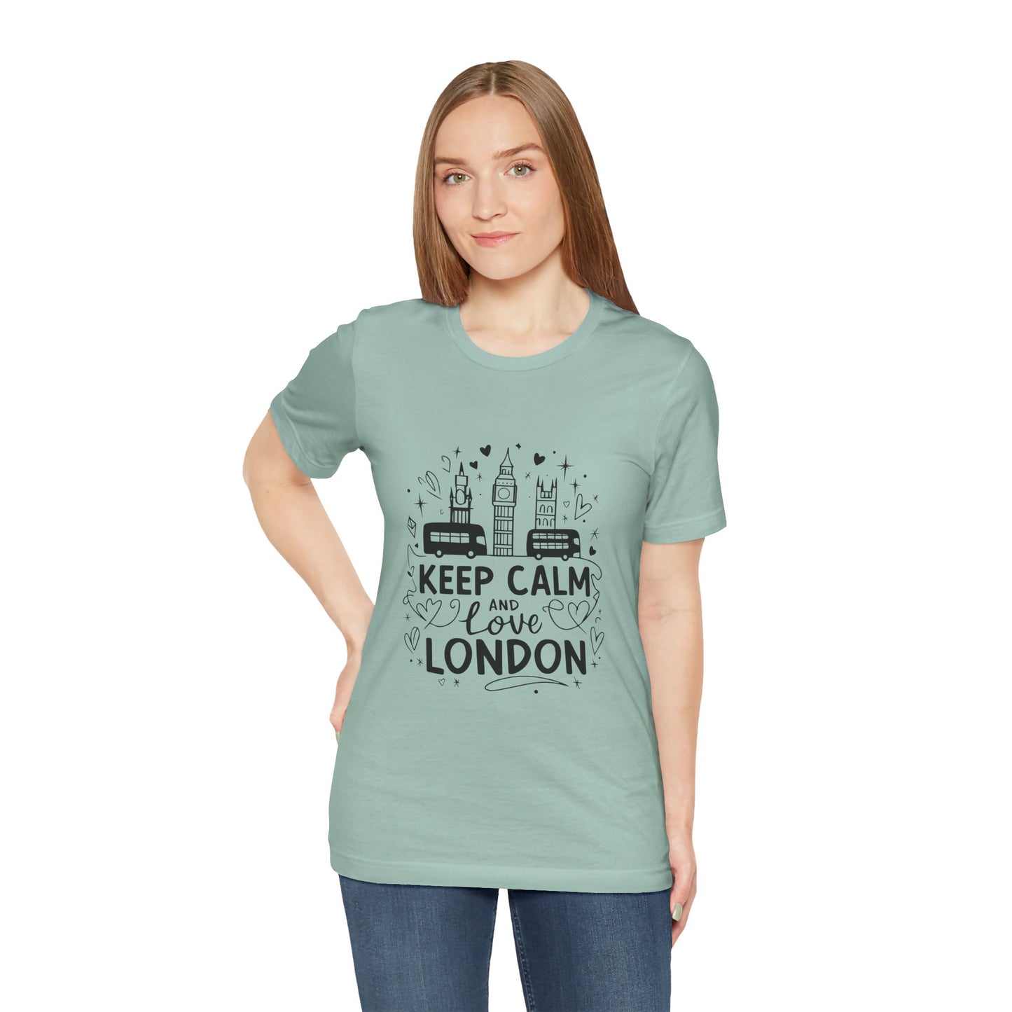 Unisex Jersey Short Sleeve Tee - Keep Calm and love London