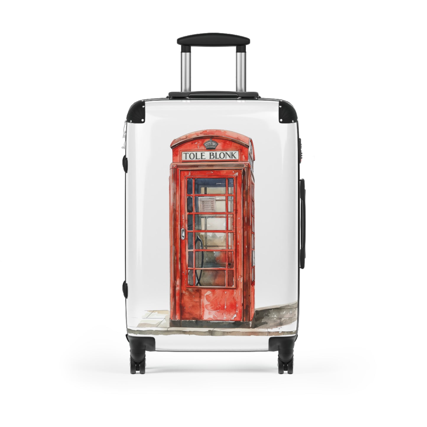 Classic Red Phone Booth Suitcase