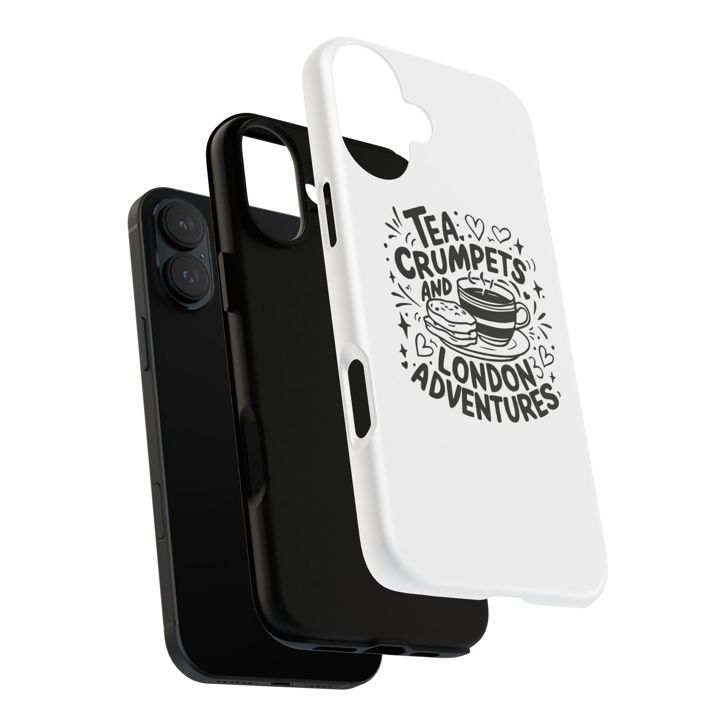 Tea, Crumpets, and London Adventures - Cute Gift for Tea Lovers, London Souvenir, Travel Accessory, Unique Phone Cover