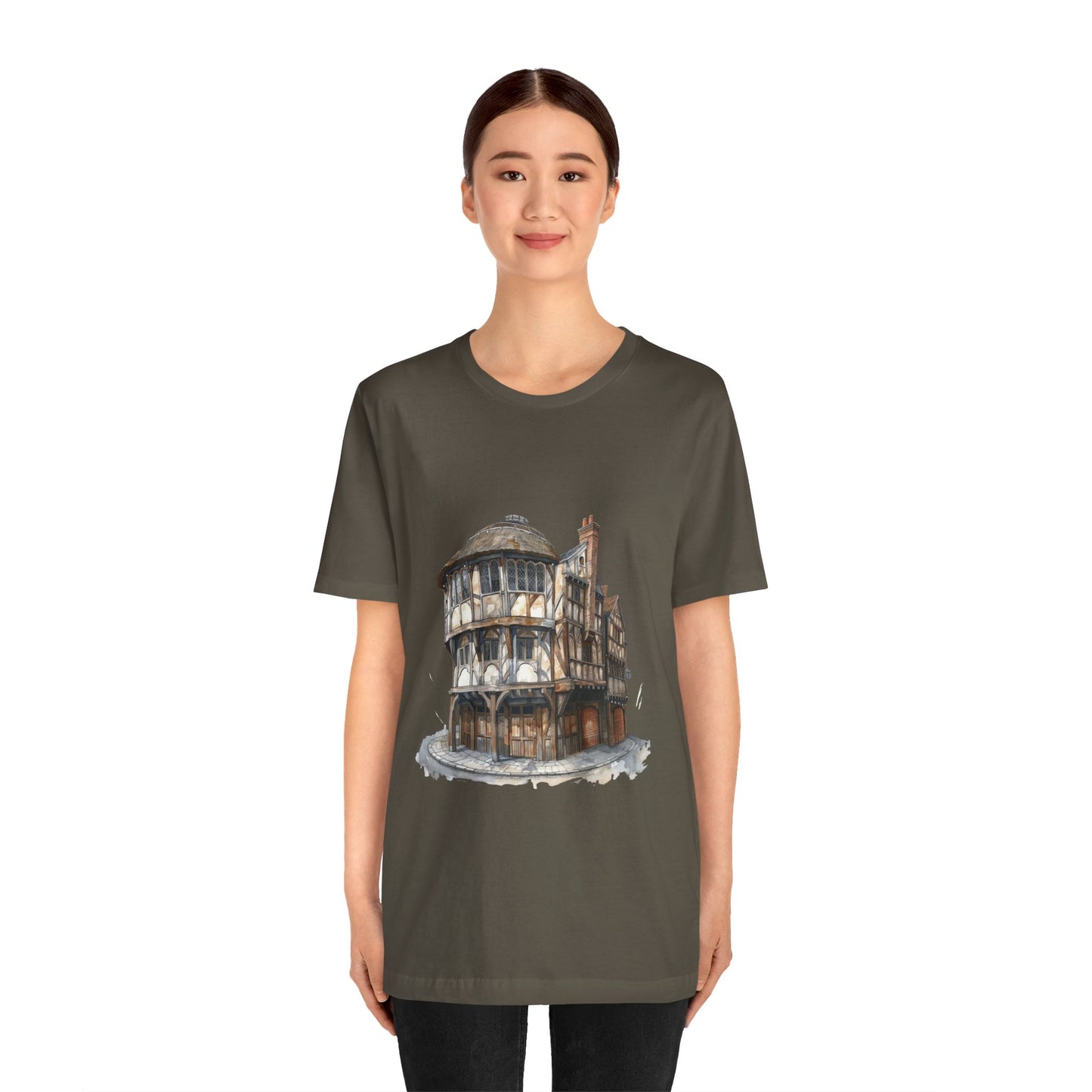 Unisex Jersey Short Sleeve Tee - Where Friends Gather - The Cozy British Pub