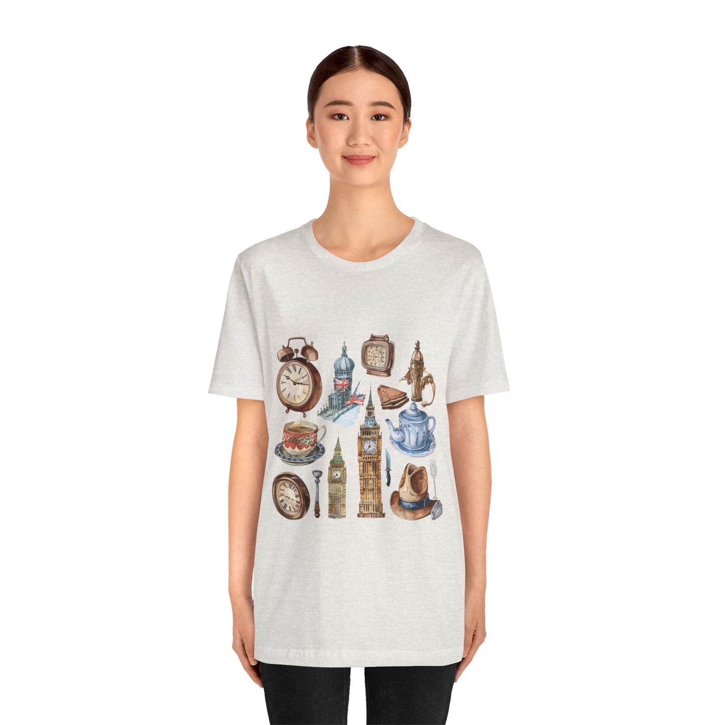 Unisex Jersey Short Sleeve Tee - Echoes of England - Iconic Vintage Illustrations