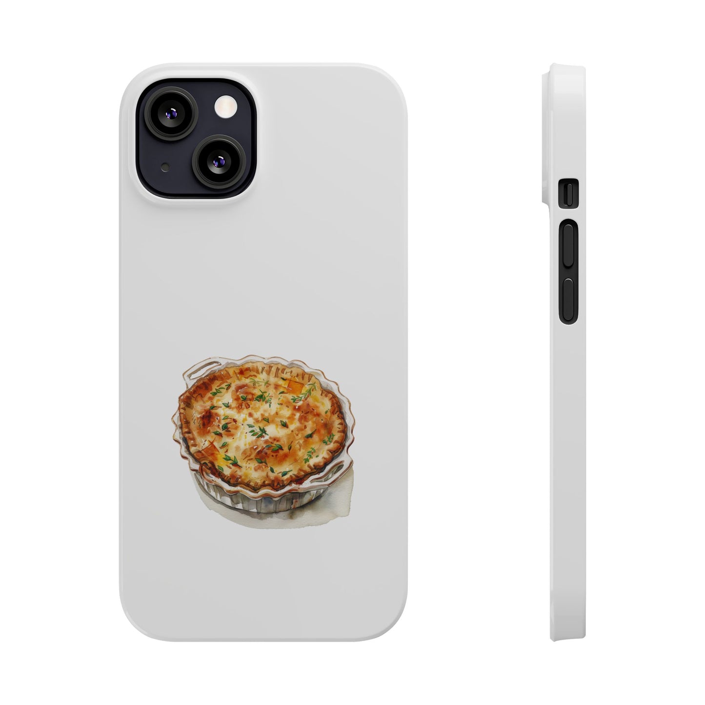 Quiche Lover Slim Phone Cases, Cute Foodie Phone Cover, Quirky Gift for Chefs, Kitchen Decor, Foodie Birthday Gift