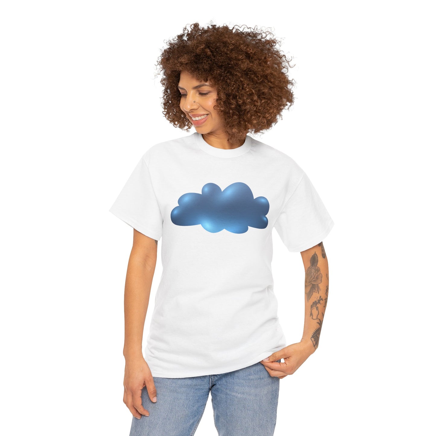 Unisex Heavy Cotton Tee - Serene Cloudscape