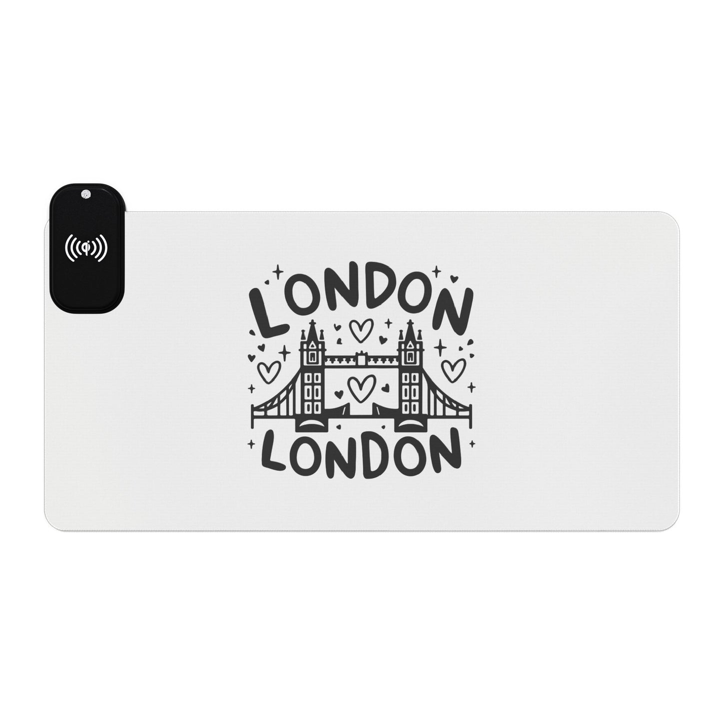 Lovely London - LED Gaming Mouse Pad, Wireless Charging