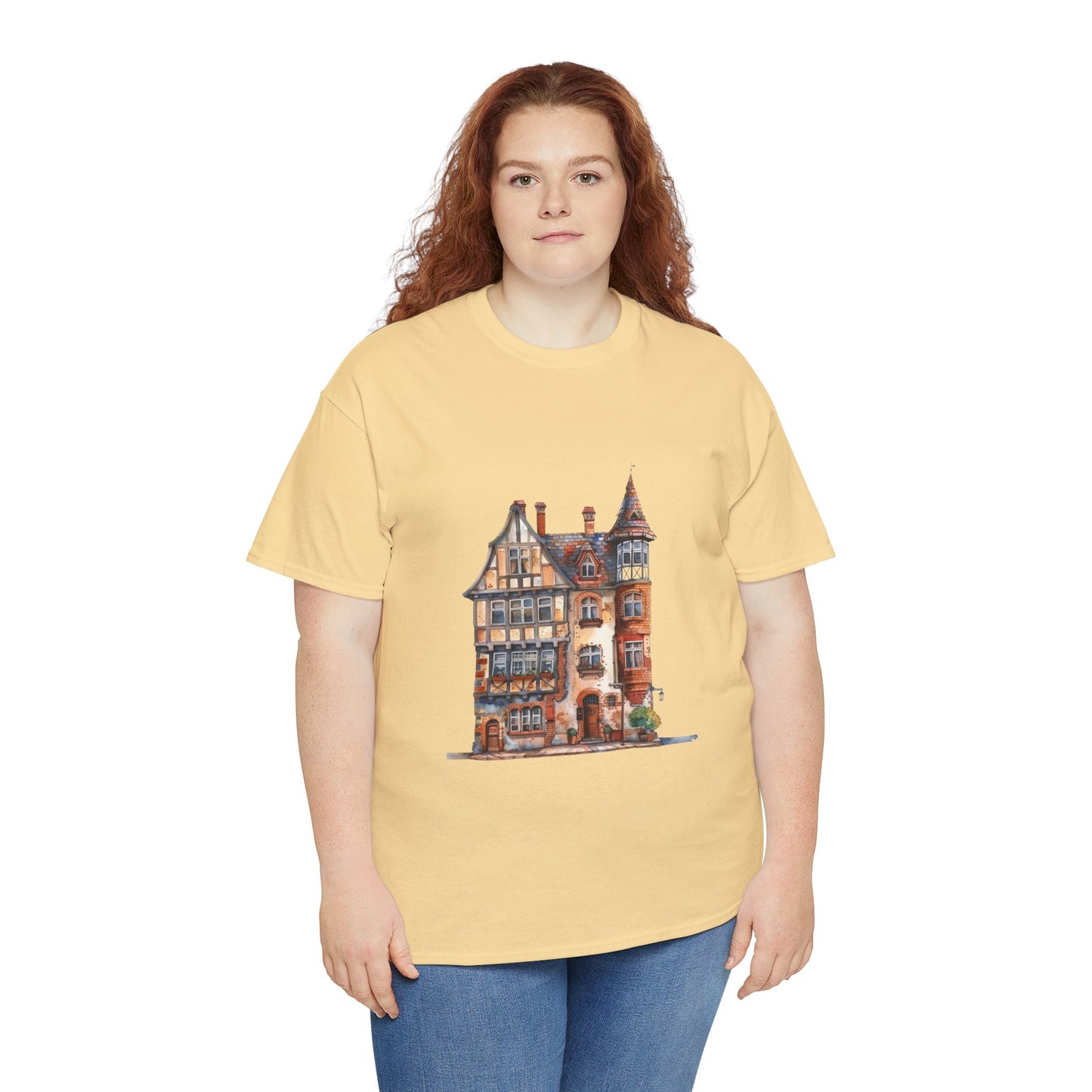 Unisex Heavy Cotton Tee - Timeless Beauty - British Village Homes