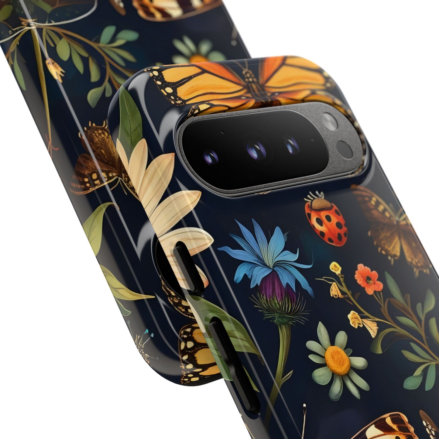 Nature-Inspired Phone Case | Floral Butterfly Design, Tough Phone Cover, Gift for Nature Lovers, Cute Butterfly Case, Home Decor