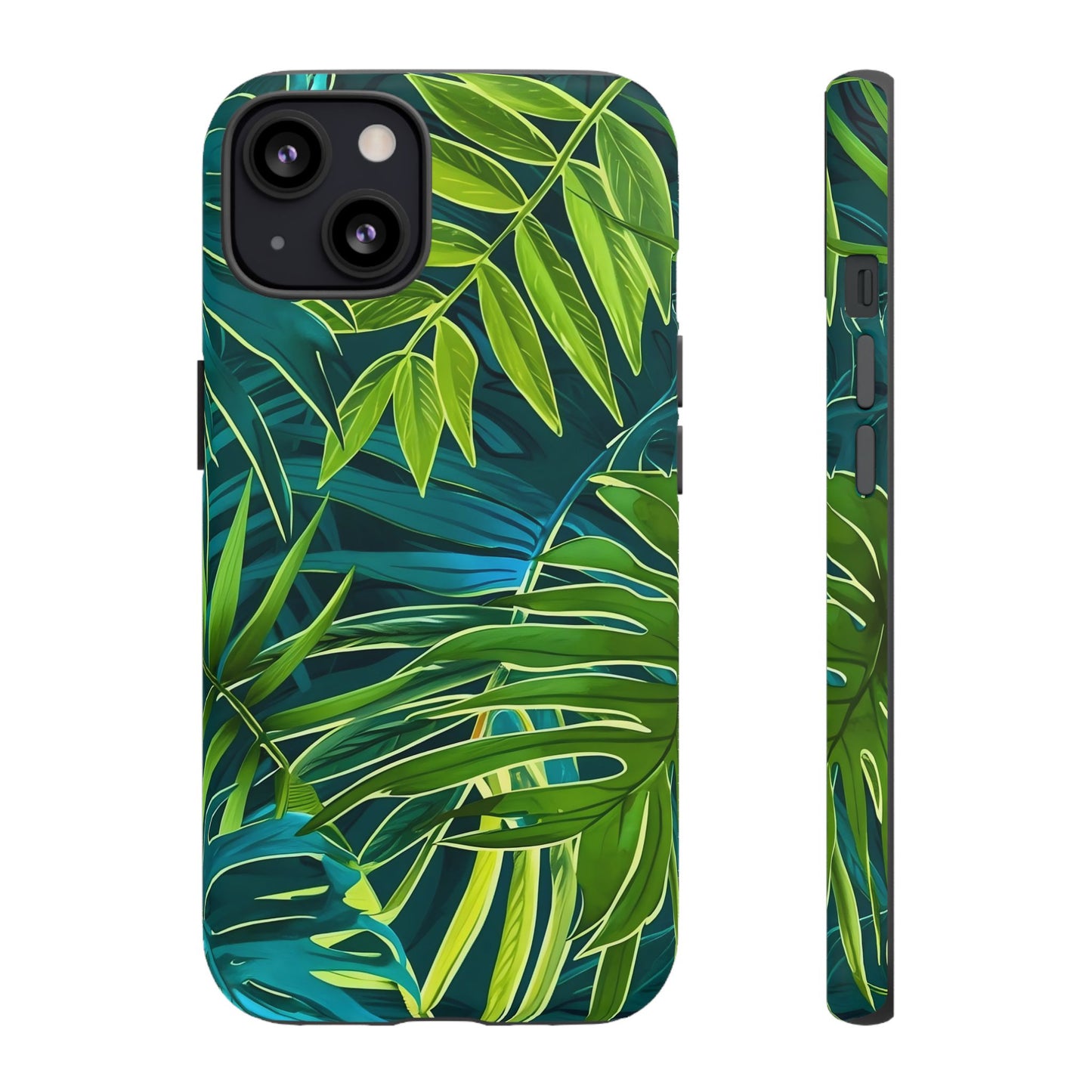 Tropical Phone Case - Durable Green Leaf Design, Eco-Friendly Gift, Trendy Accessory, Nature Lover's Case, Summer Vibes