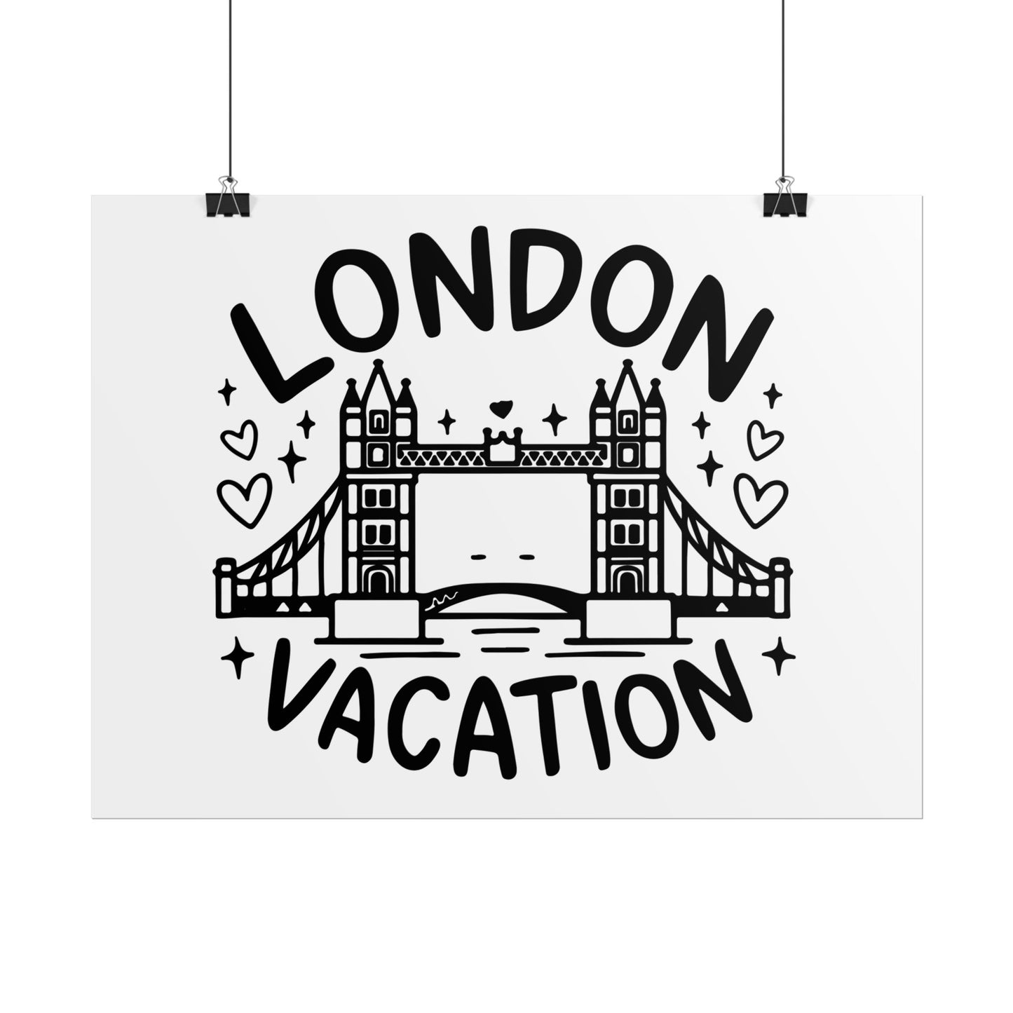 London Vacation Rolled Poster - Travel Decor for Home, Wall Art Print, Gift for Travelers, London Artwork, Holiday Gift Idea