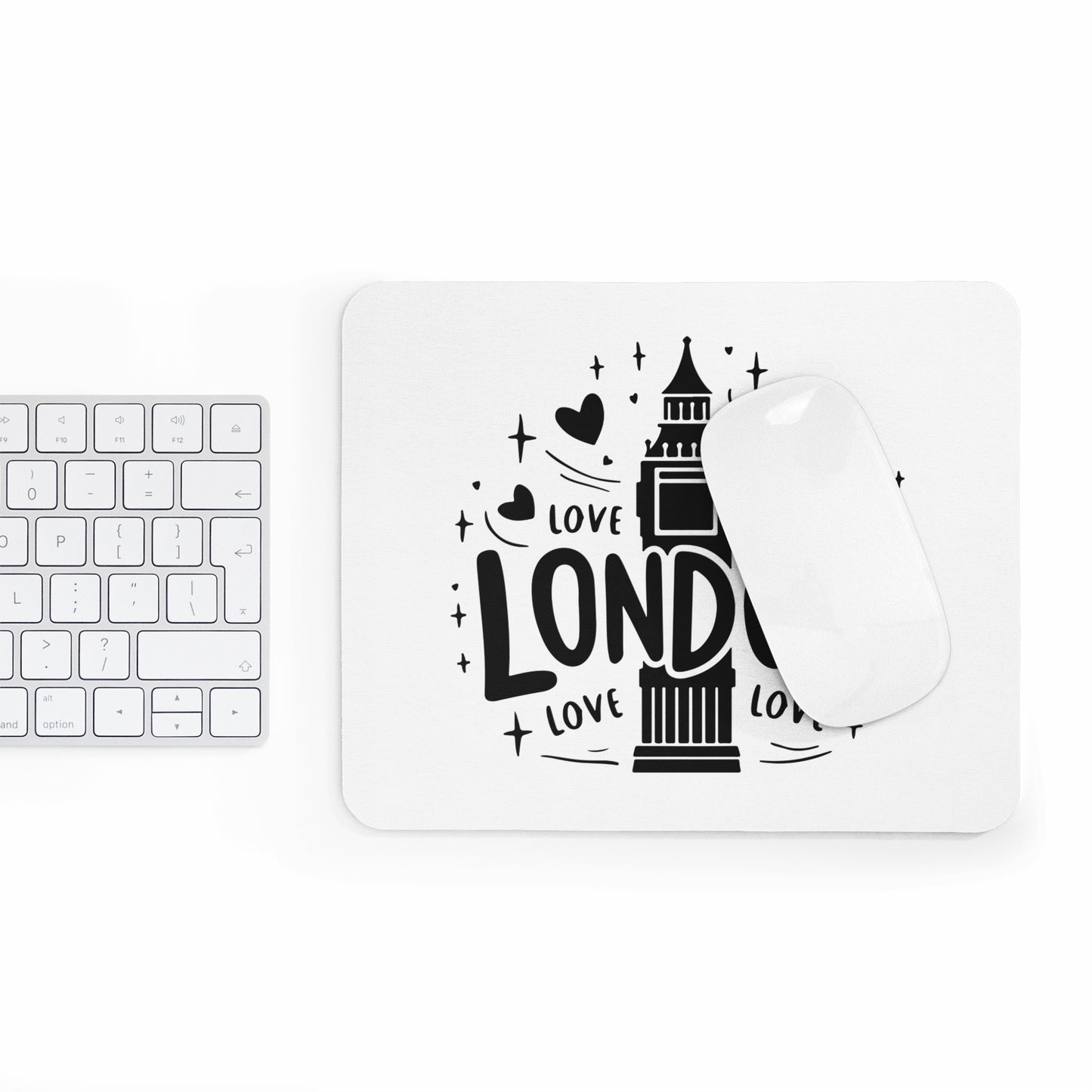 London-Themed Mouse Pad, Love Design Office Accessory, Gift for Travelers, Cute Desk Decor, Ideal for Work & Study, London Souvenir