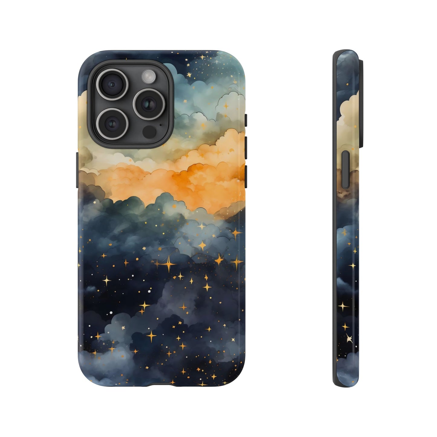 Celestial Phone Case, Galaxy Design Phone Cover, Space Art Case, Starry Night Mobile Cover, Customizable Tough Case