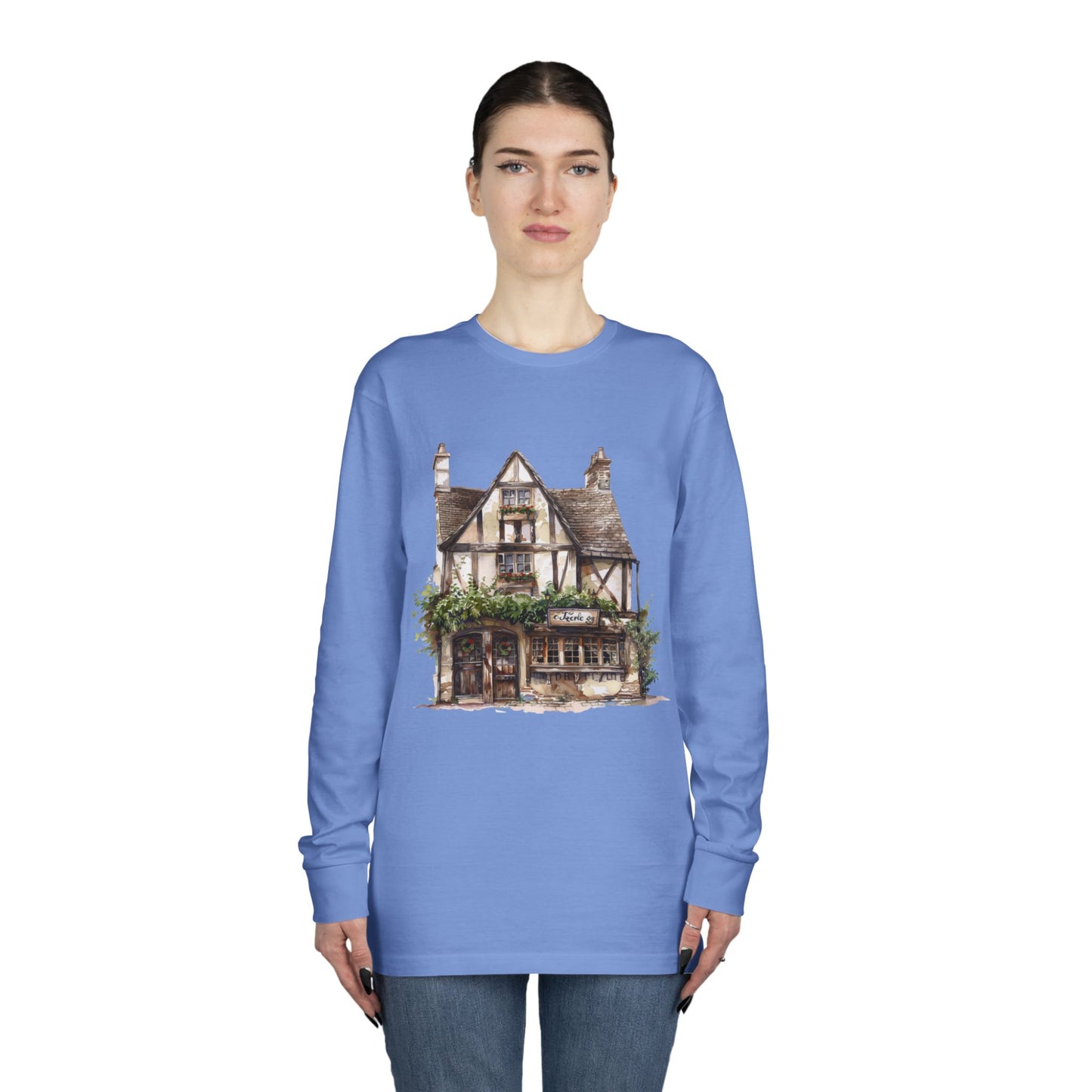 Long Sleeve Crewneck Tee - Charming British House