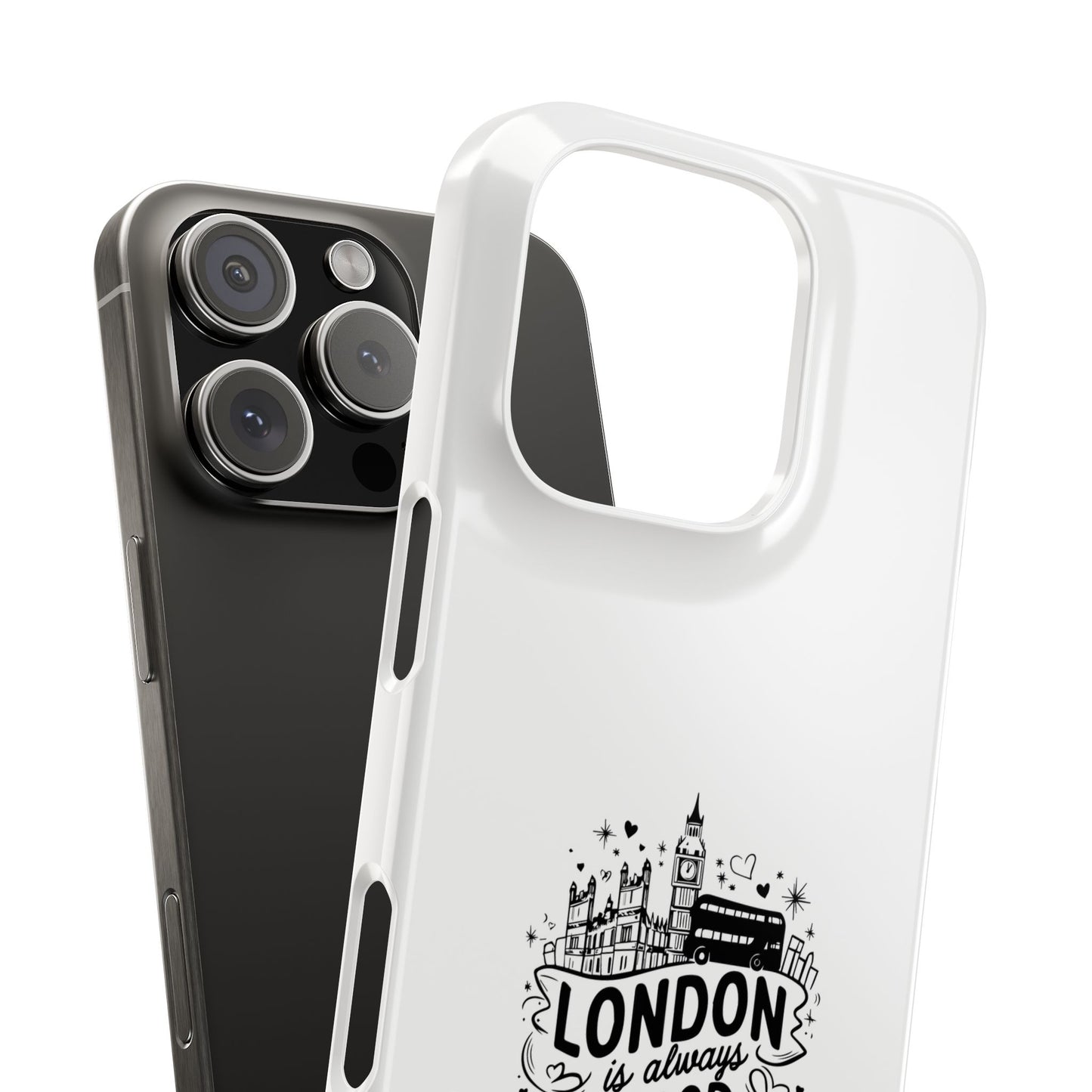 Stylish London Phone Case, Slim Phone Case for Travelers, Gift for London Lovers, Unique Phone Cover, Trendy Cell Phone Protector