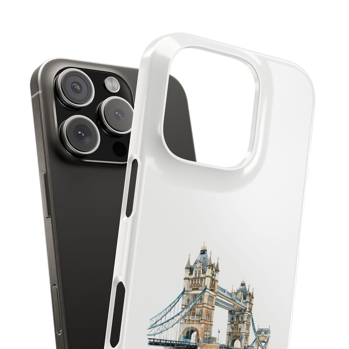 London Bridge Slim Phone Case, Protective Mobile Cover, Stylish Smartphone Accessory, Gift for Travelers, Unique Art Case