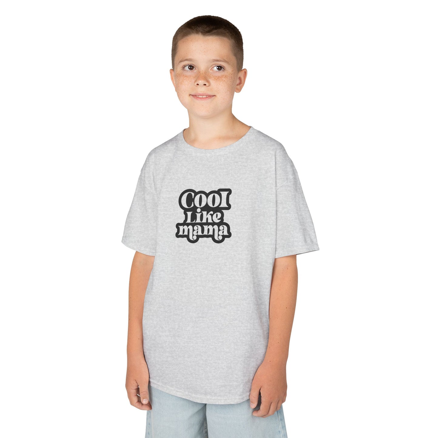 Kids Heavy Cotton Tee - Cool Like Mama Retro SVG PNG - Fun & Stylish Apparel for Young Trendsetters