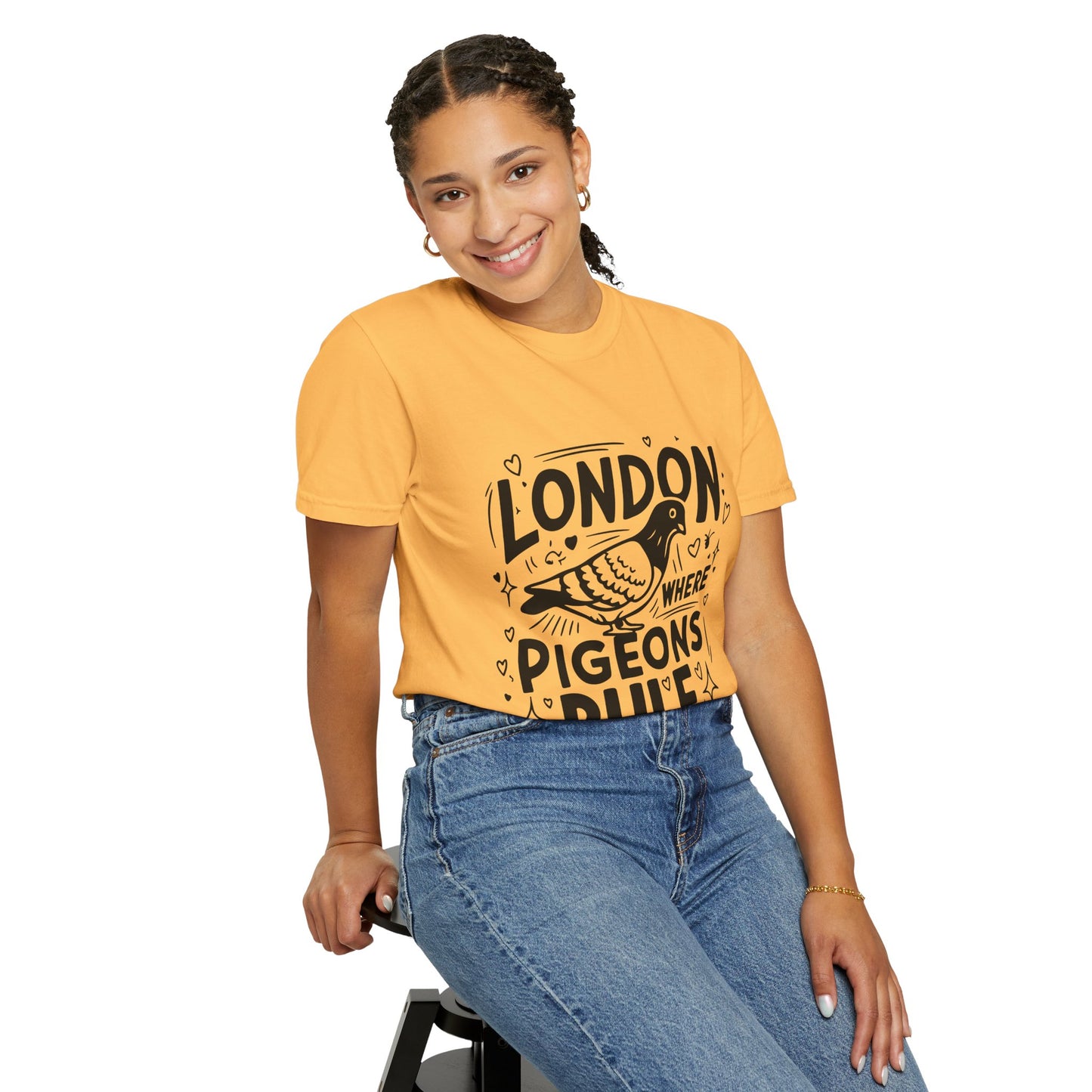 Unisex Garment-Dyed T-shirt - London Where Piegeons Rule