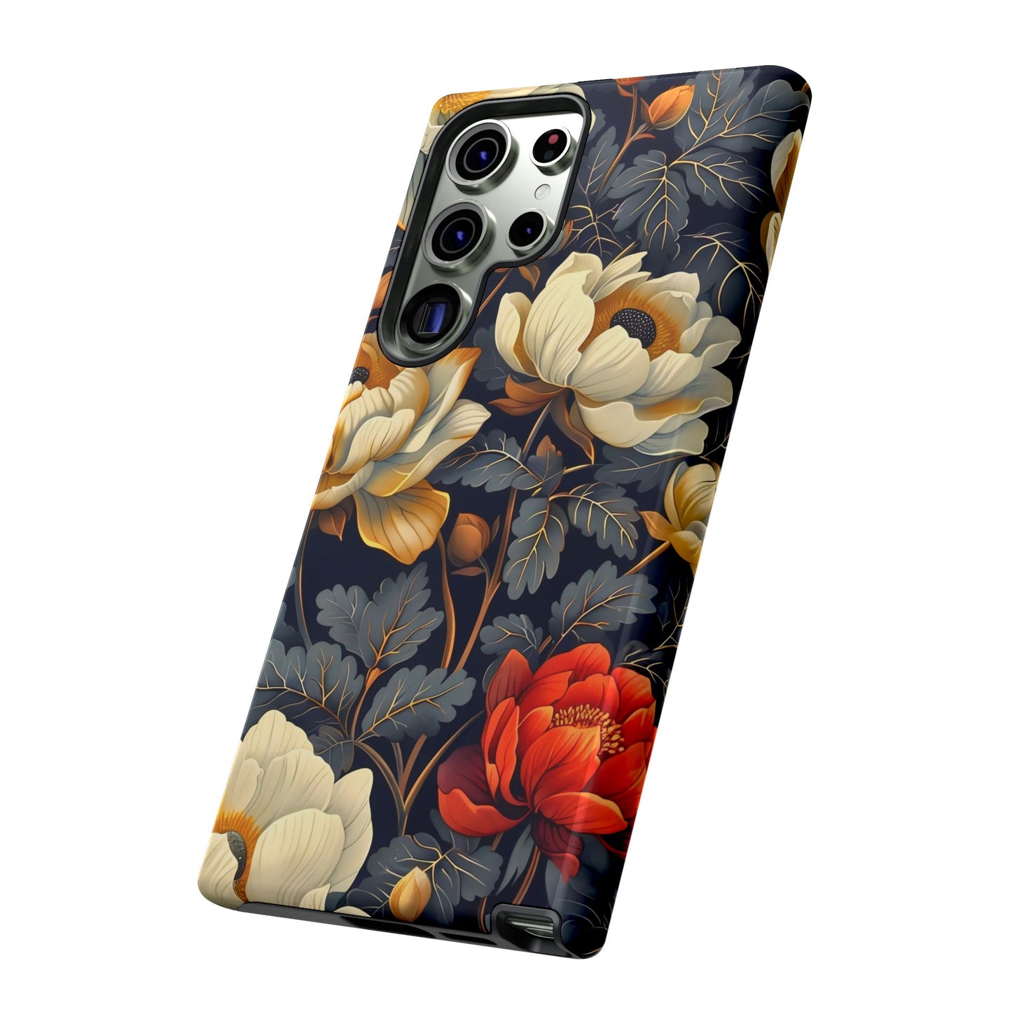 Floral Phone Case - Tough Cases, Stylish Mobile Cover, Flower Design, Holiday Gift, Trendy Accessory, Eco-Friendly Case