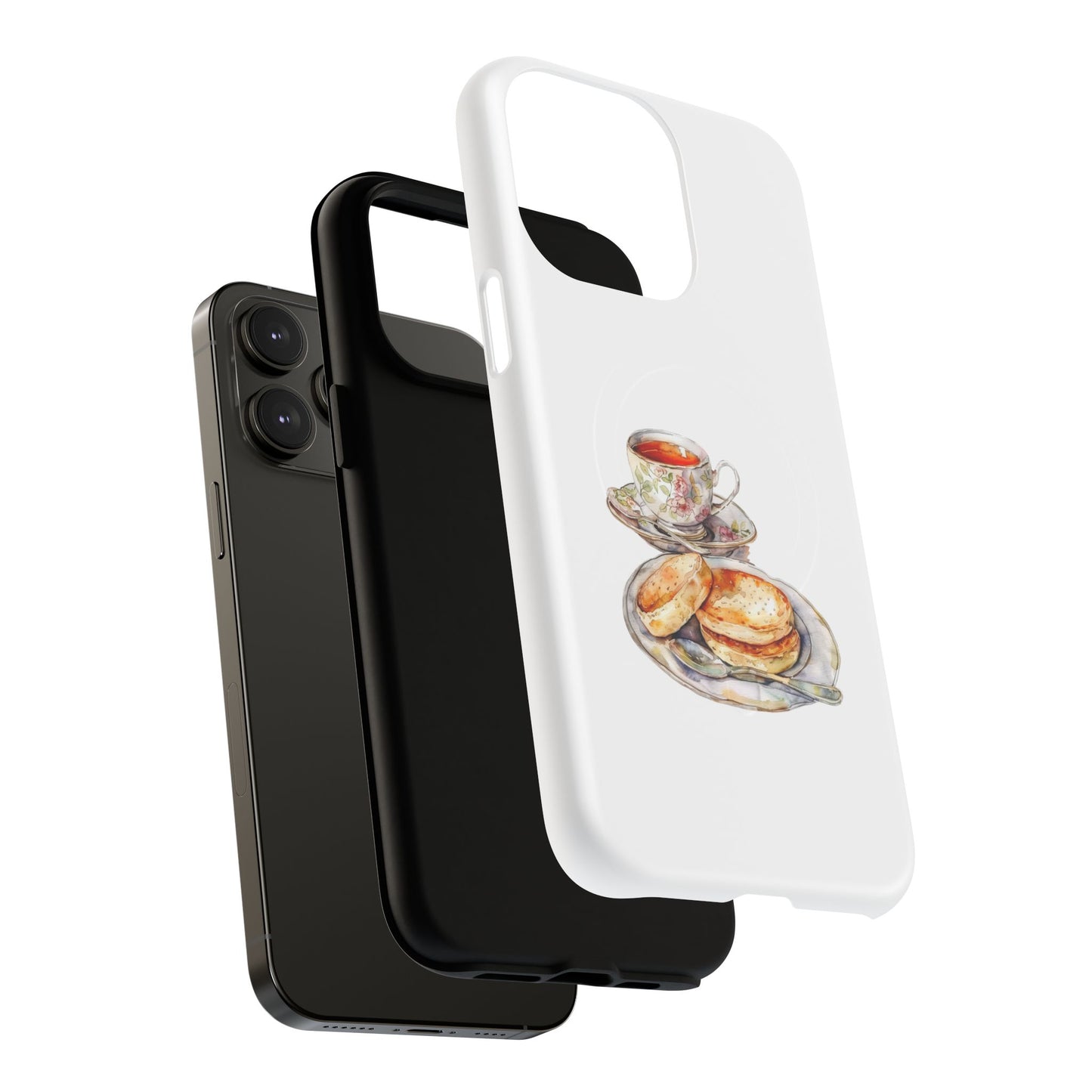 Charming Magnetic Phone Cases for Tea Lovers, Tough Phone Cover, Unique Gift, Cute Tea Design, Kitchen Decor