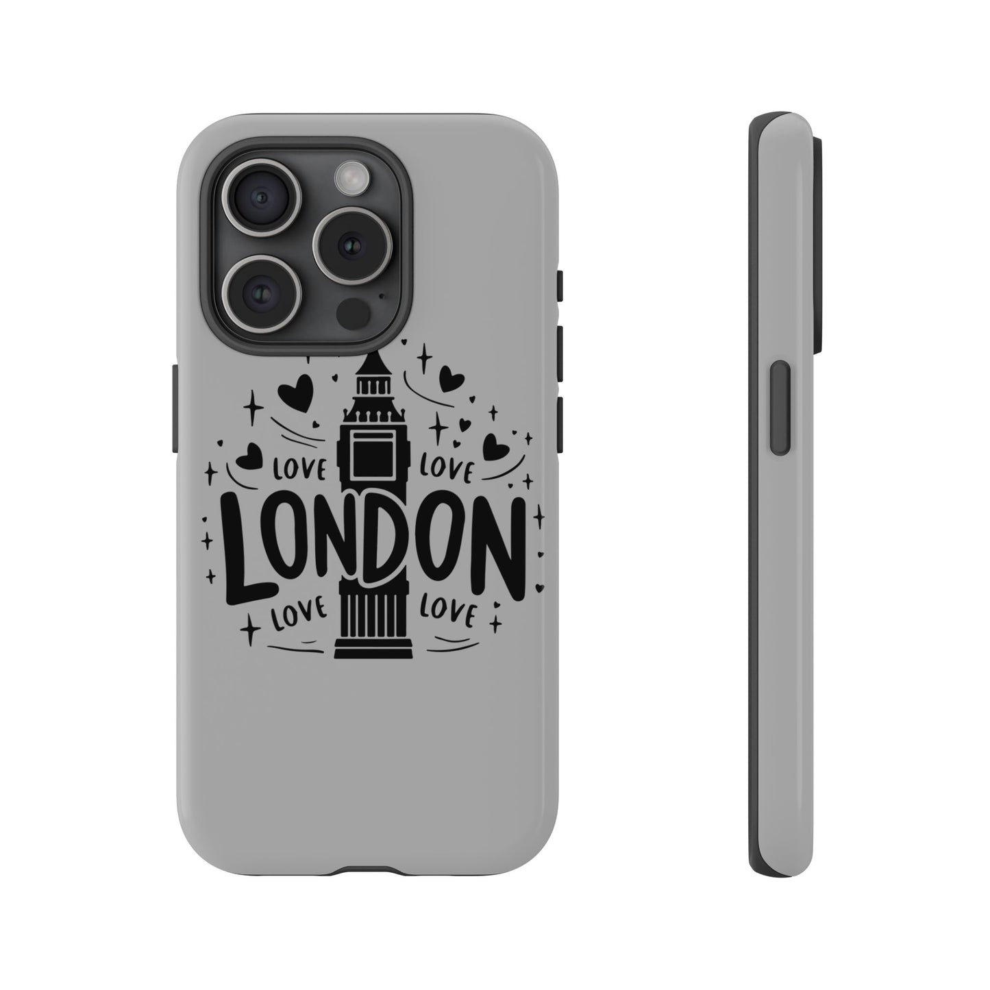 London Love Phone Case, Tough Cases, Stylish Phone Accessories, Unique Gift for Travelers, London Souvenir, Love Design