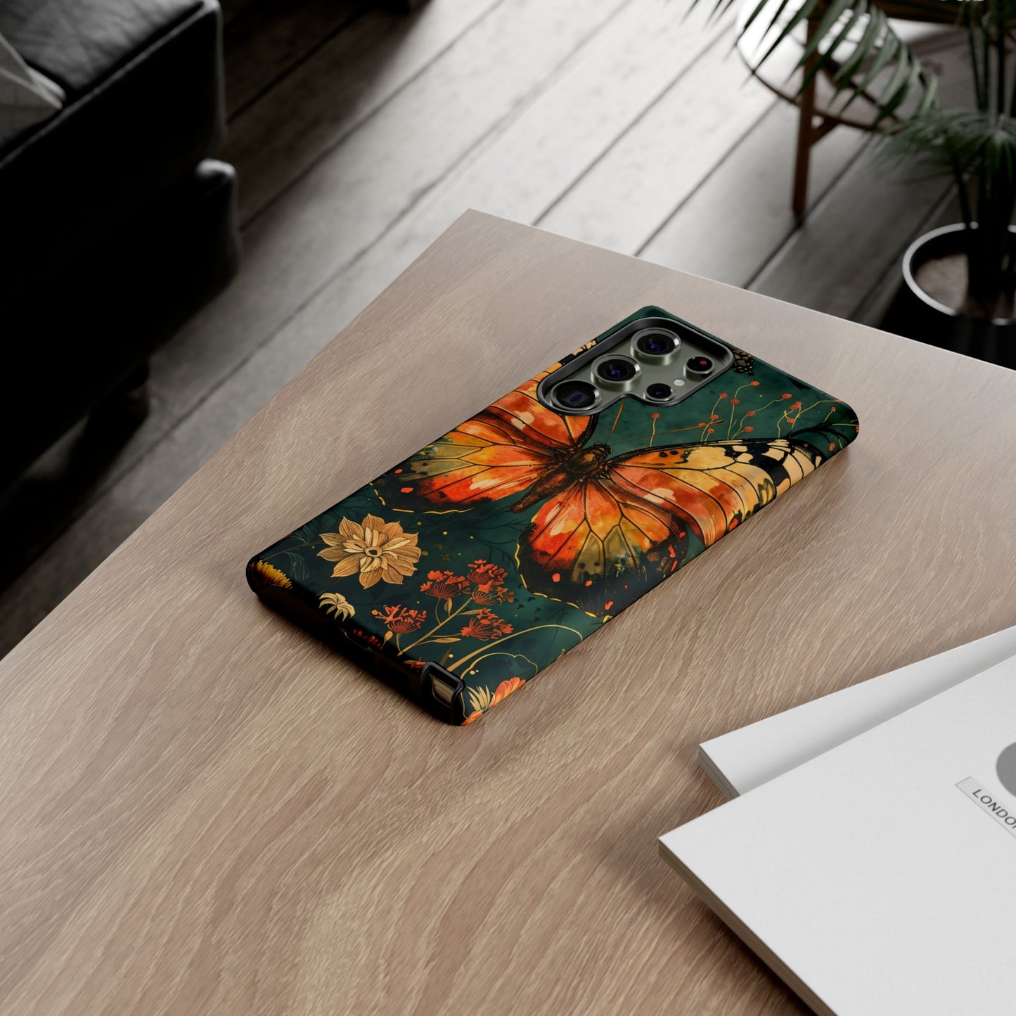 Butterfly Phone Case – Tough Cases for Nature Lovers, Floral Design, Butterfly Art, Unique Gift, Eco-Friendly Protection