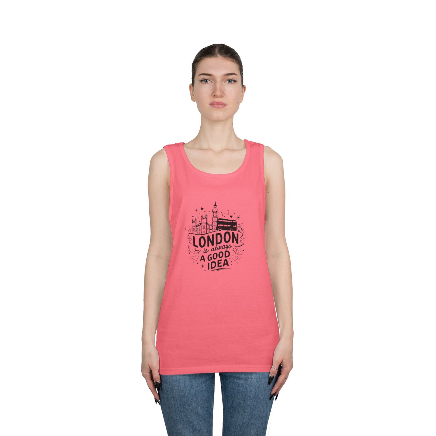 Unisex Heavy Cotton Tank Top - London is always a good idea