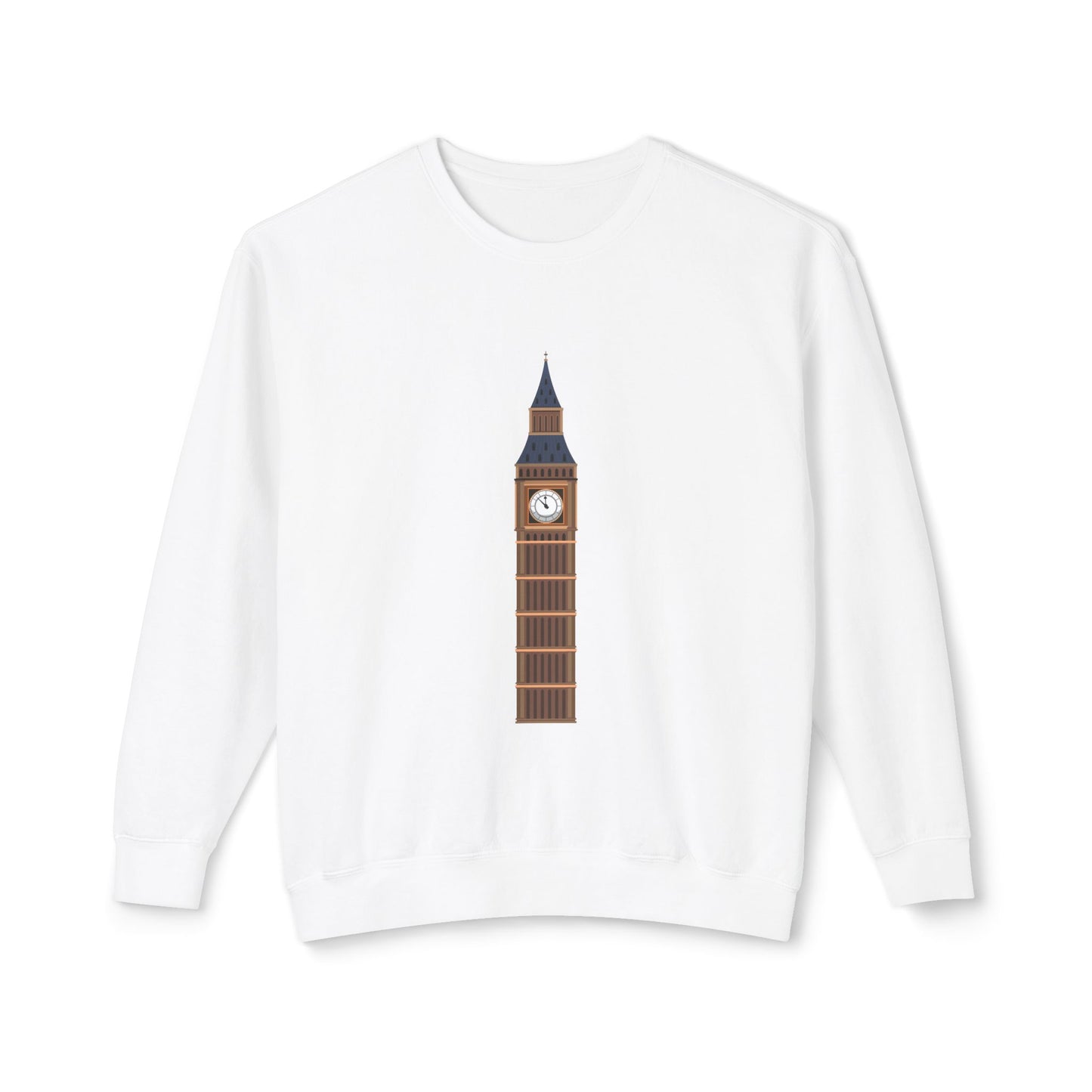 Unisex Lightweight Crewneck Sweatshirt - Iconic Big Ben Clock Tower