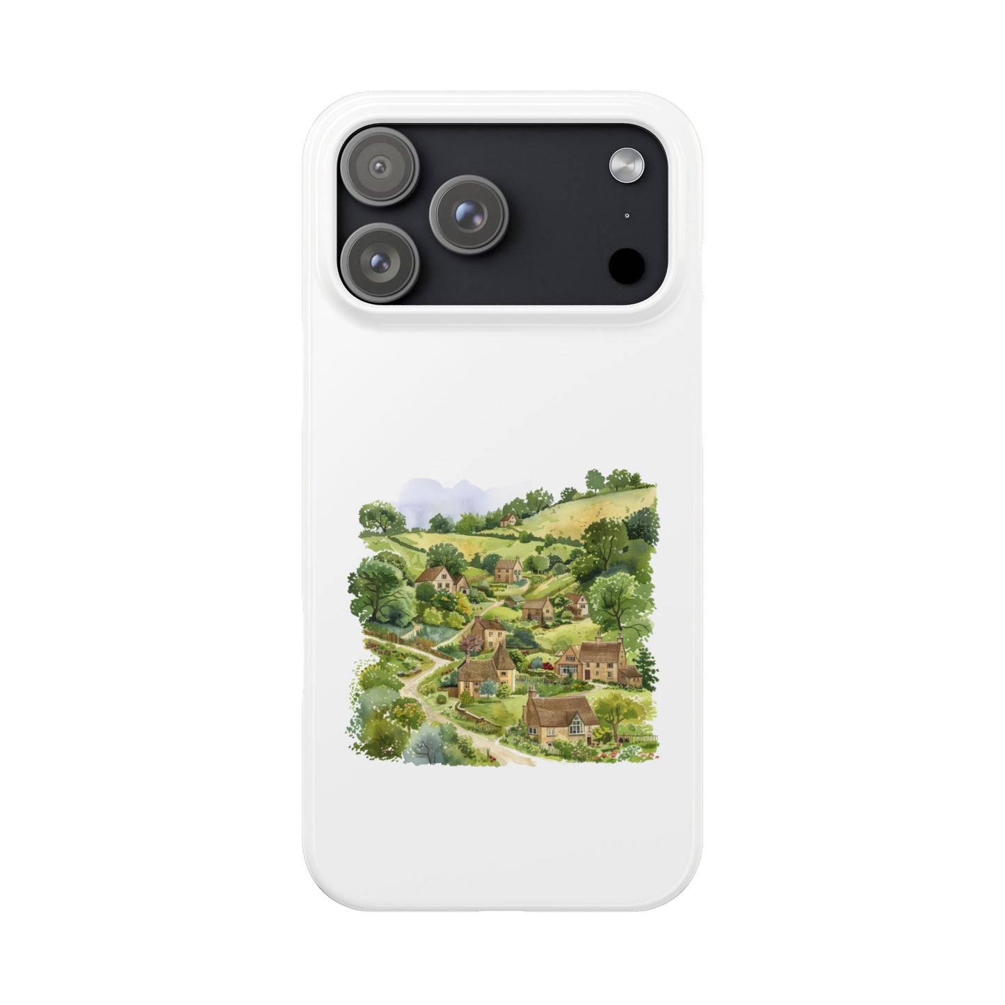 Charming Village Slim Phone Cases - Farmhouse Aesthetic, Rural Life Decor, Nature Gift, Perfect for Travelers