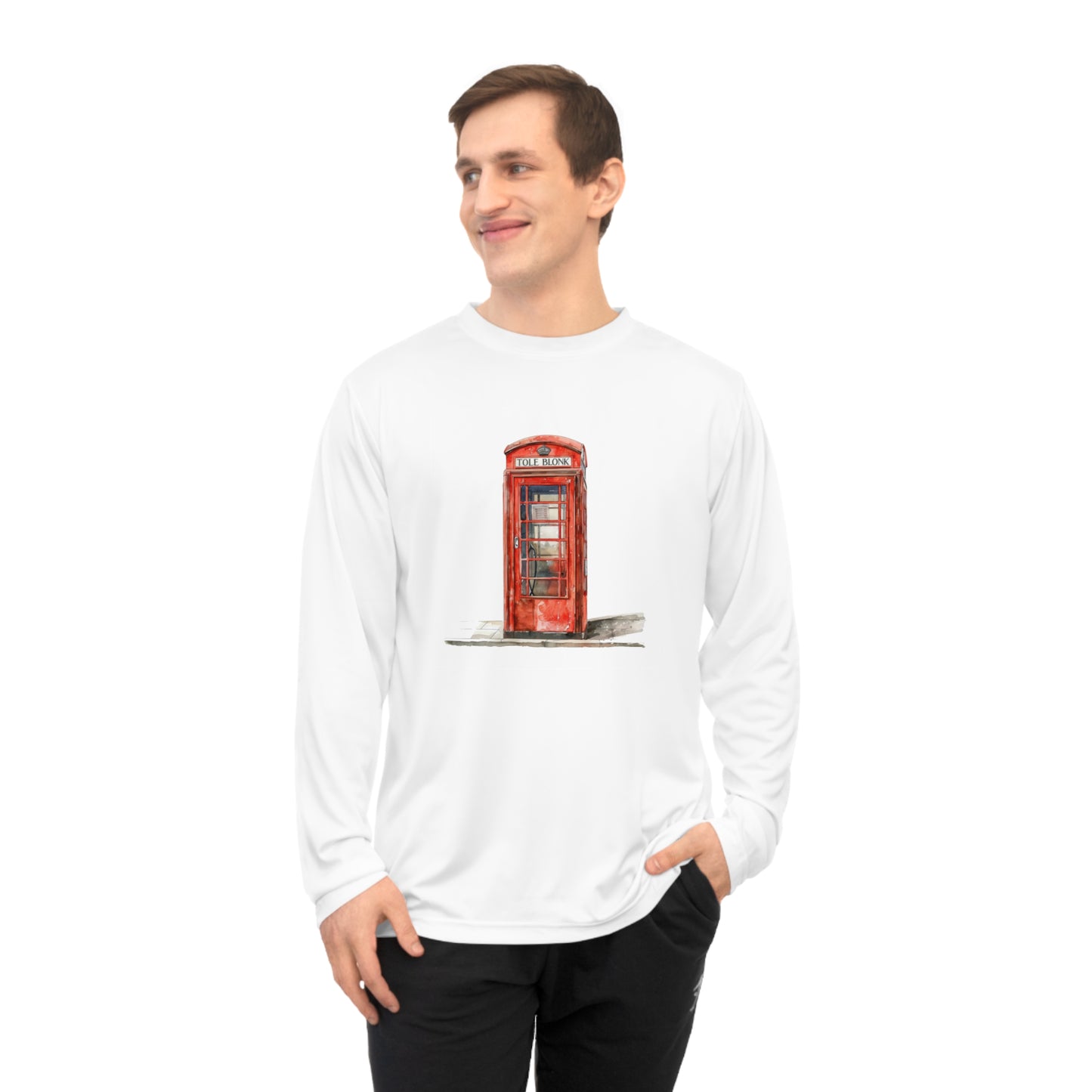 Unisex Performance Long Sleeve Shirt - Iconic Red Phone