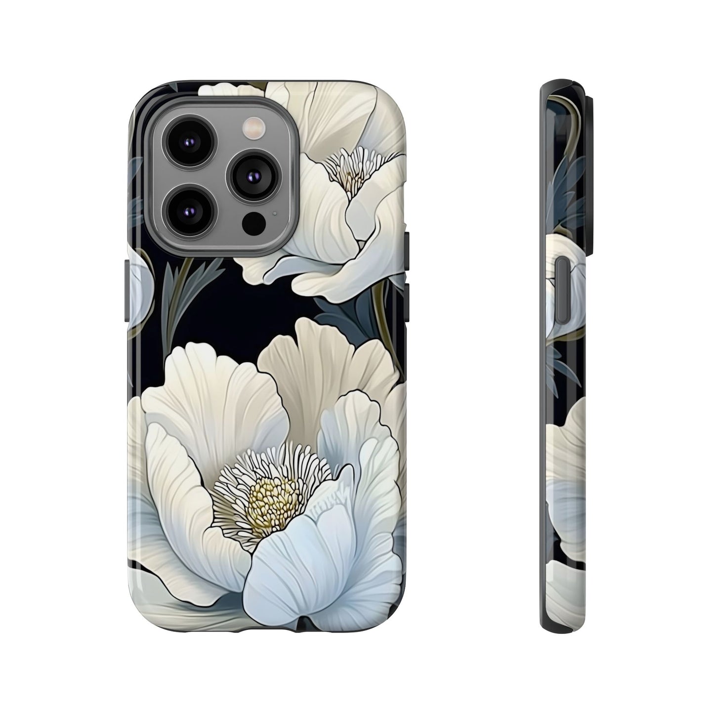 Floral Phone Case, Tough Cases for Women, Stylish Phone Cover, Floral Design Phone Protector, Nature Inspired Tech Accessories