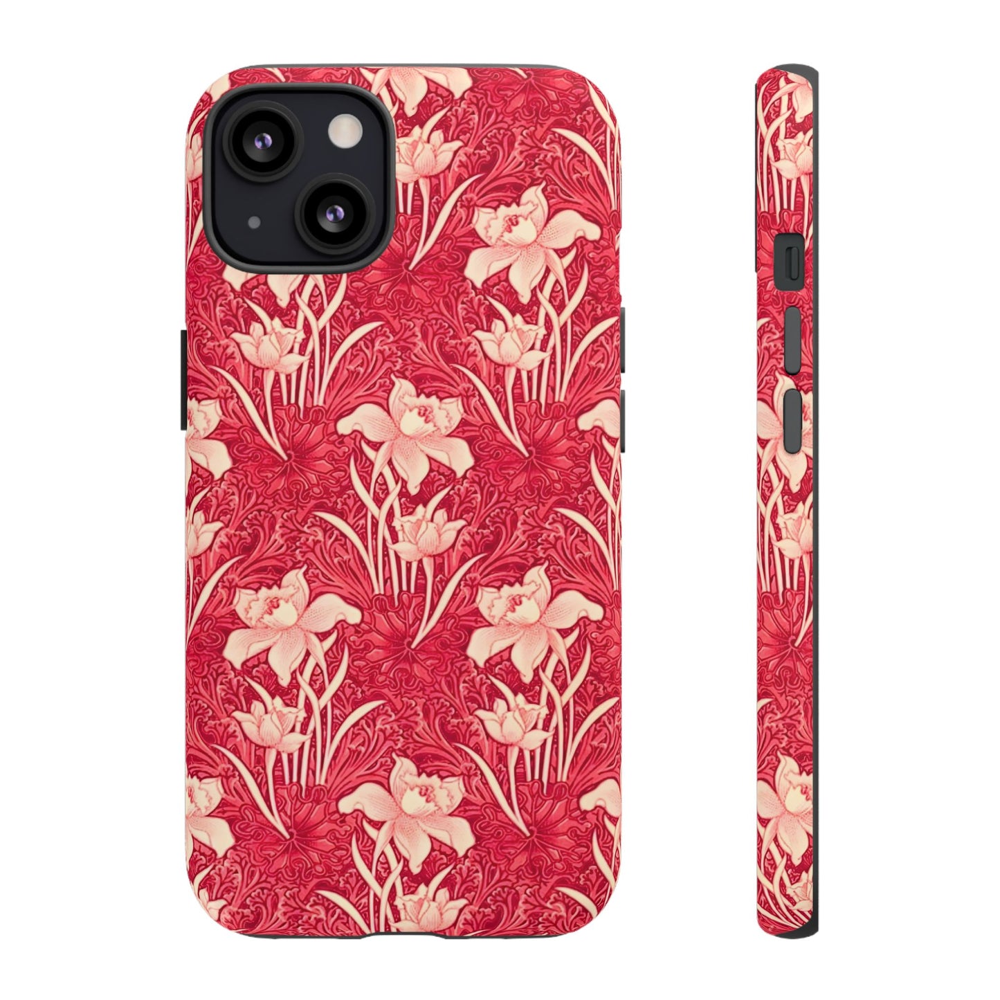 Floral Tough Phone Case - Durable, Stylish Accessory, Perfect Gift for Her, Floral Pattern, Customizable, Ideal for Daily Use