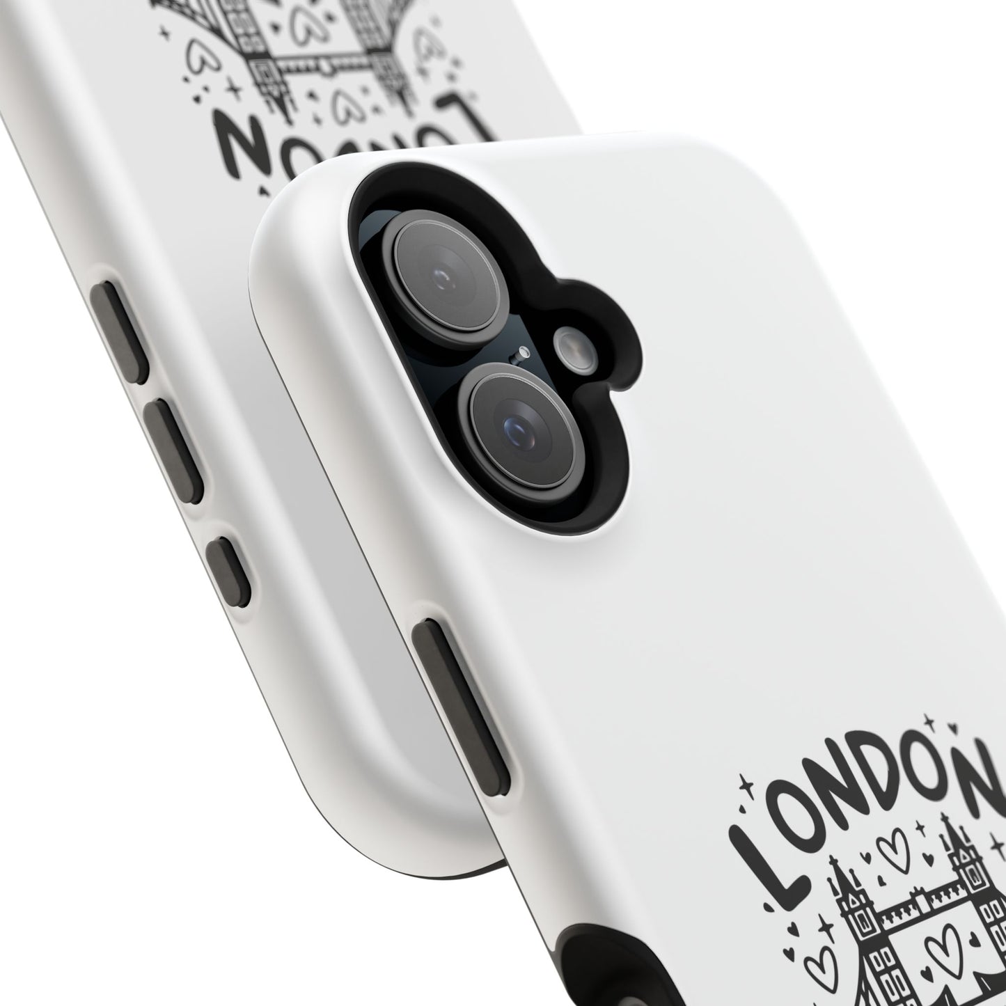London-Themed Magnetic Phone Case, Cute Phone Cover, Trendy Gift for Travelers, City Lovers, Unique Accessory for iPhone