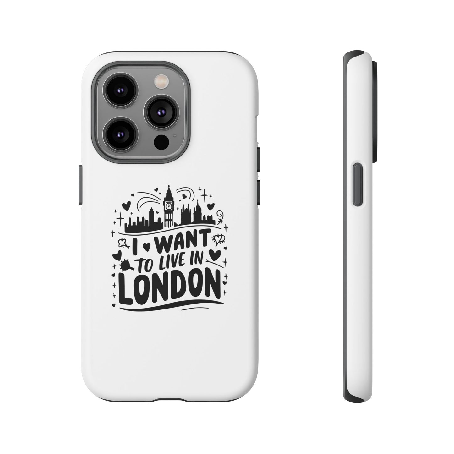 London-Themed Tough Phone Case - Chic & Stylish Protection